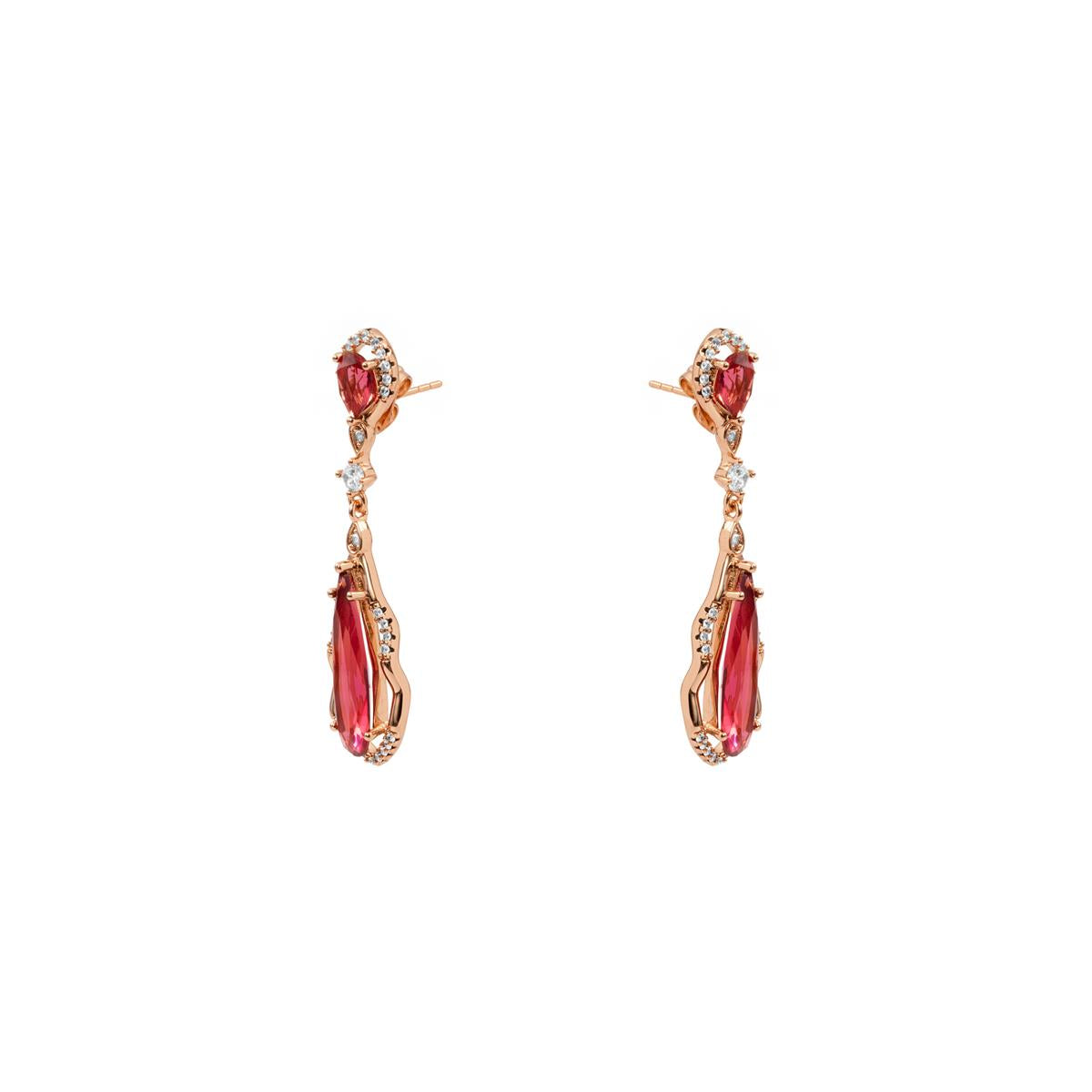 Pendientes Darxa acabado oro rosa 18k - Darxa