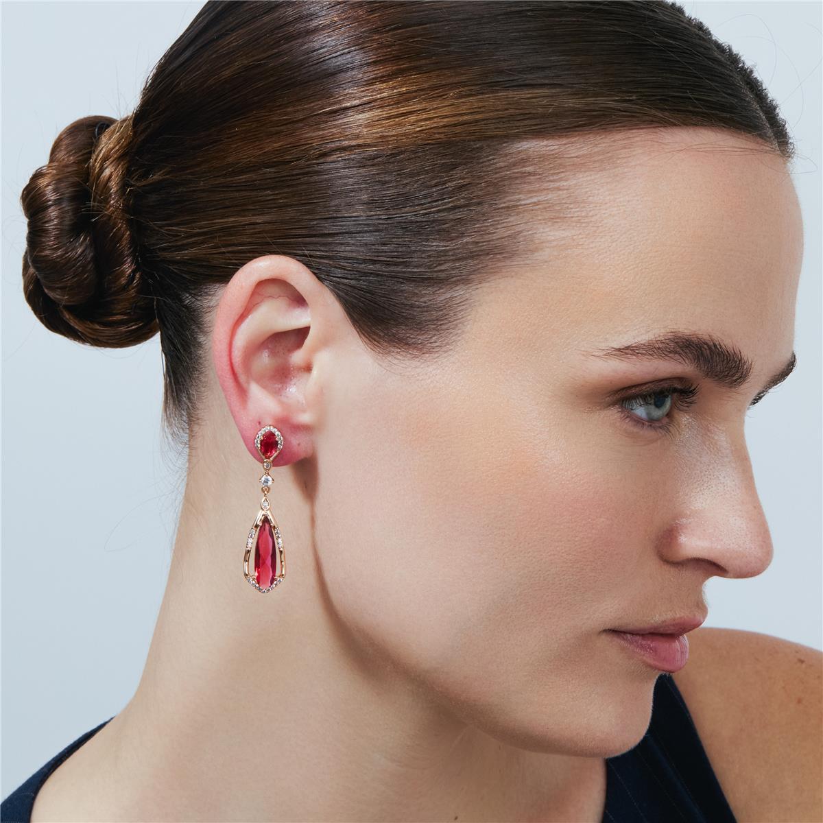 Pendientes Darxa acabado oro rosa 18k - Darxa