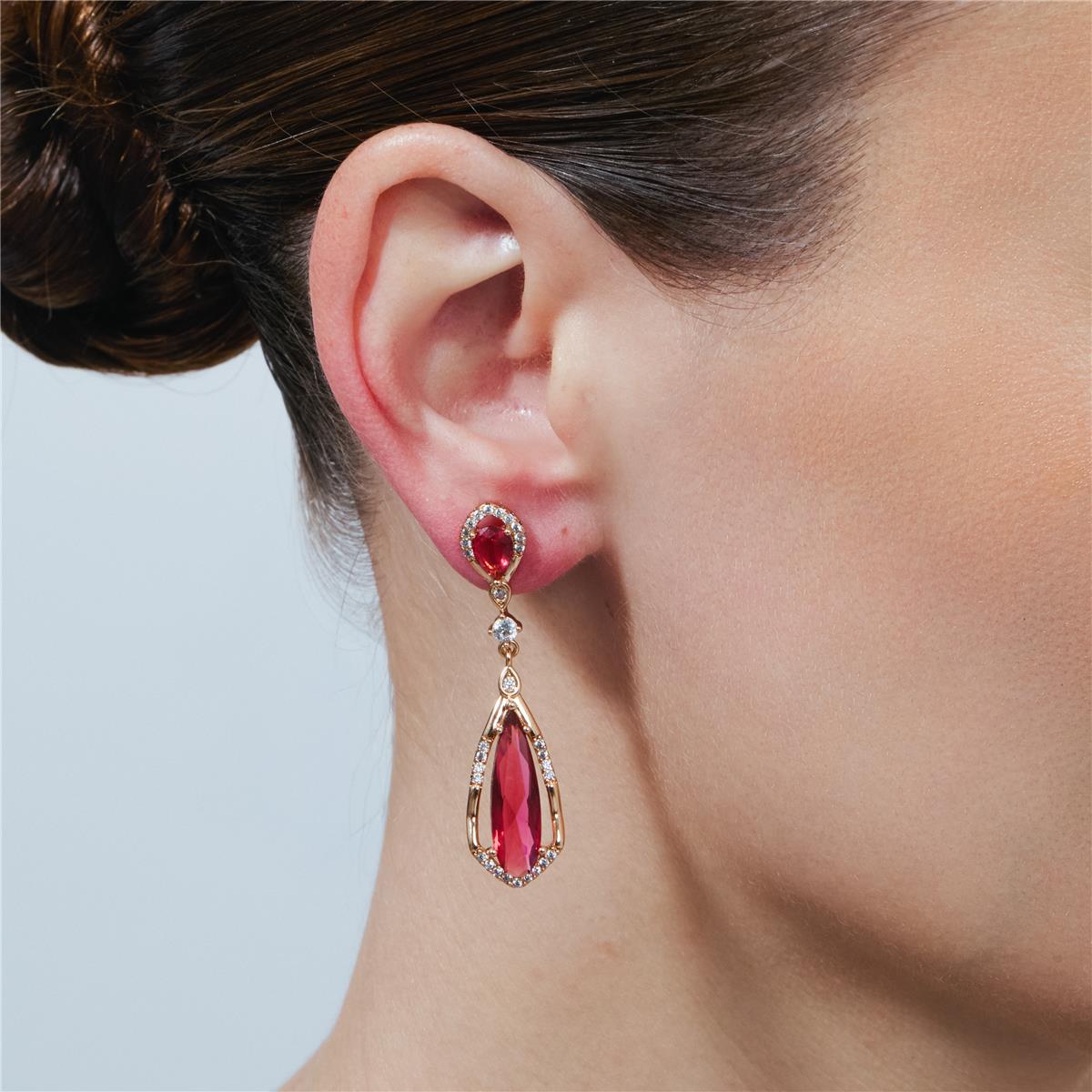 Pendientes Darxa acabado oro rosa 18k - Darxa