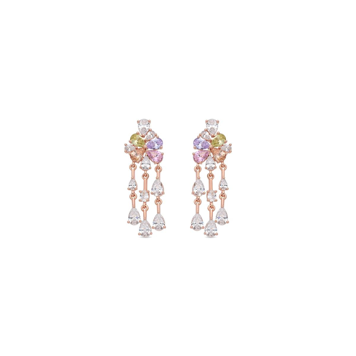 Pendientes Vehou acabado oro rosa 18k - Vehou