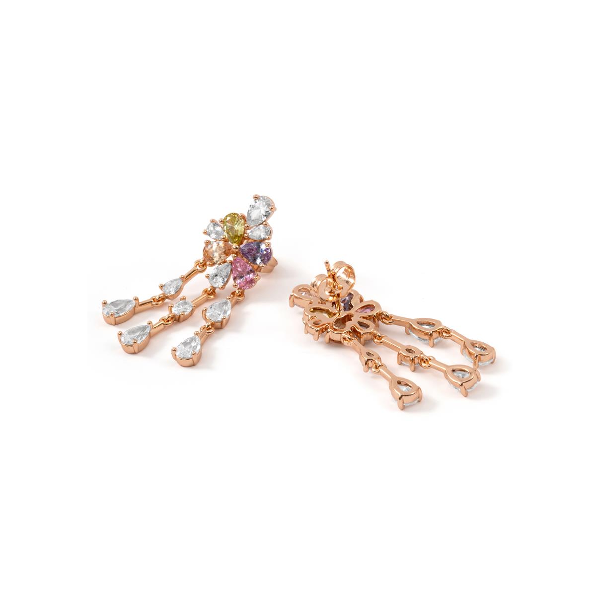 Pendientes Vehou acabado oro rosa 18k - Vehou