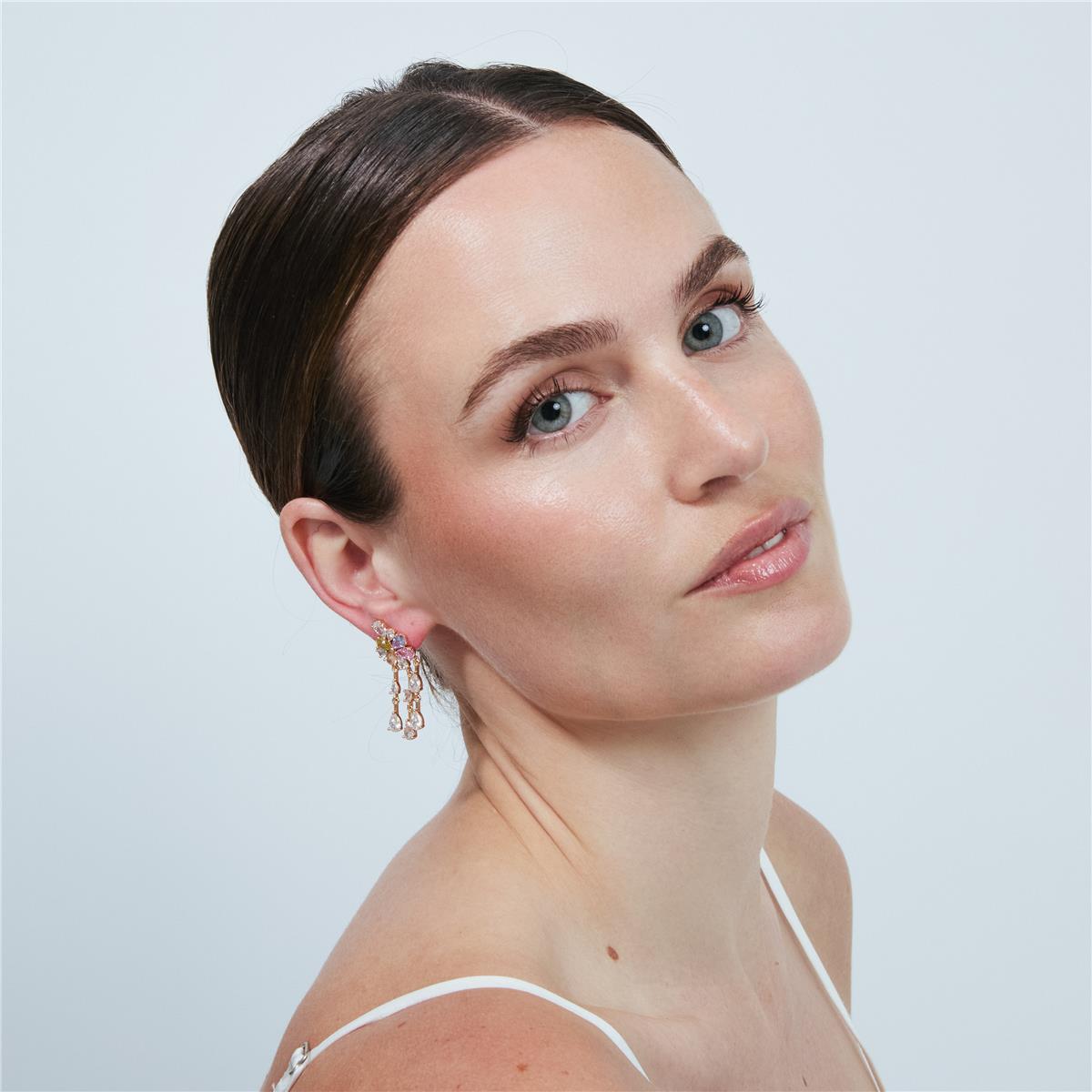 Pendientes Vehou acabado oro rosa 18k - Vehou