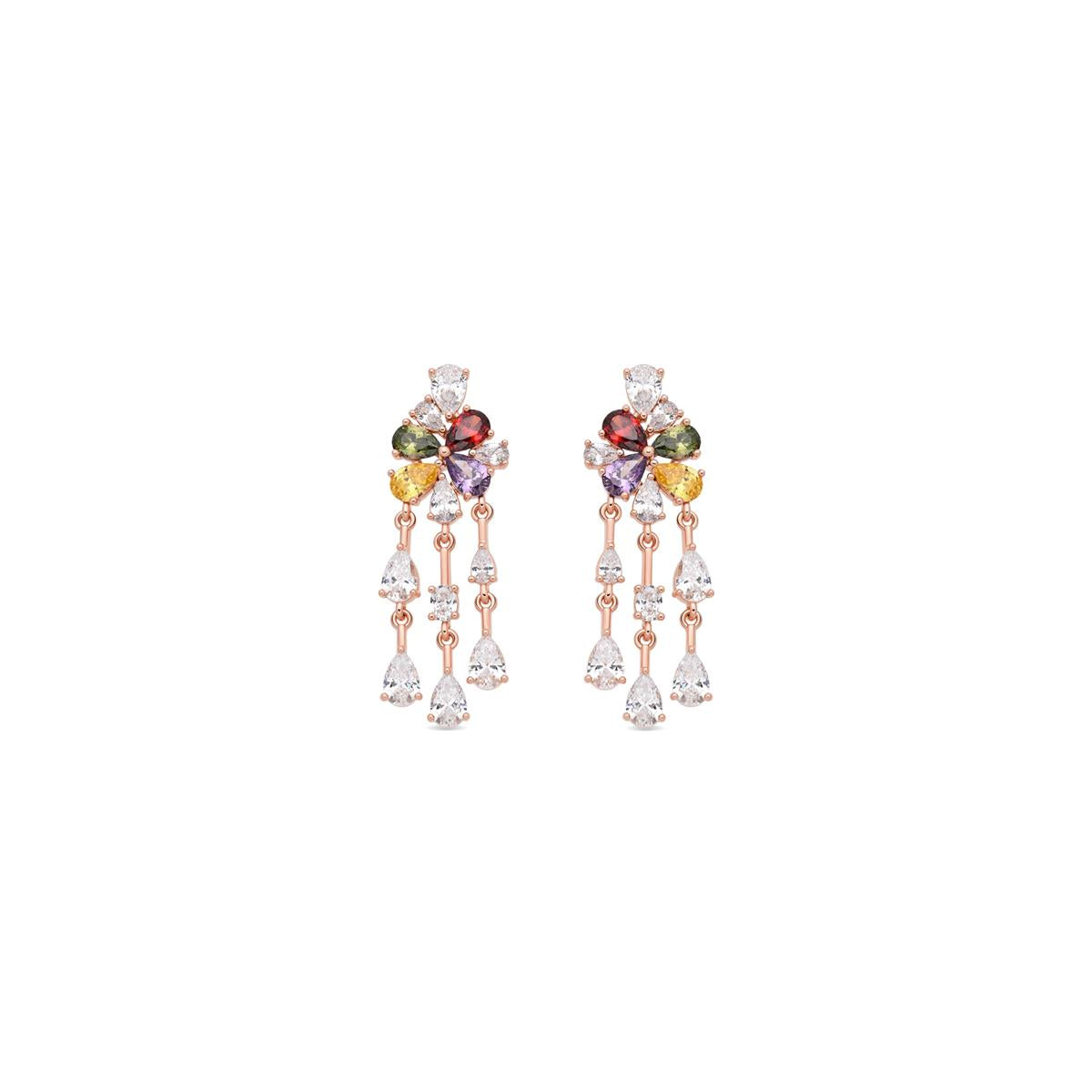 Pendientes Vehou acabado oro rosa 18k - Vehou