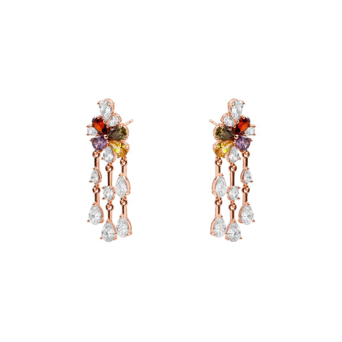 Pendientes Vehou acabado oro rosa 18k - Vehou