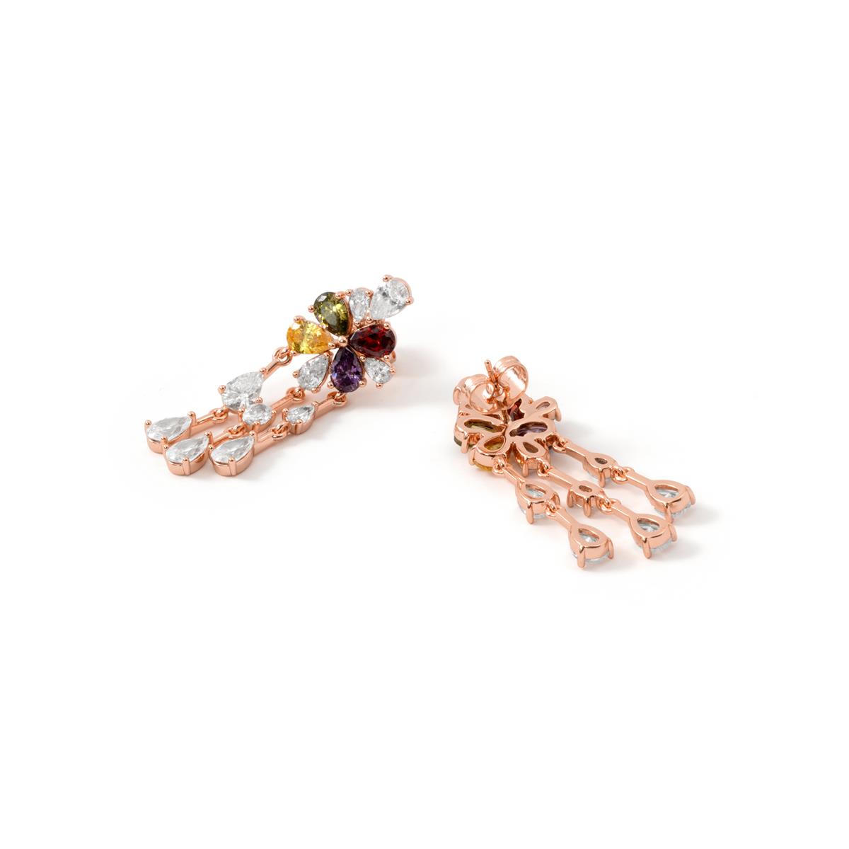 Pendientes Vehou acabado oro rosa 18k - Vehou