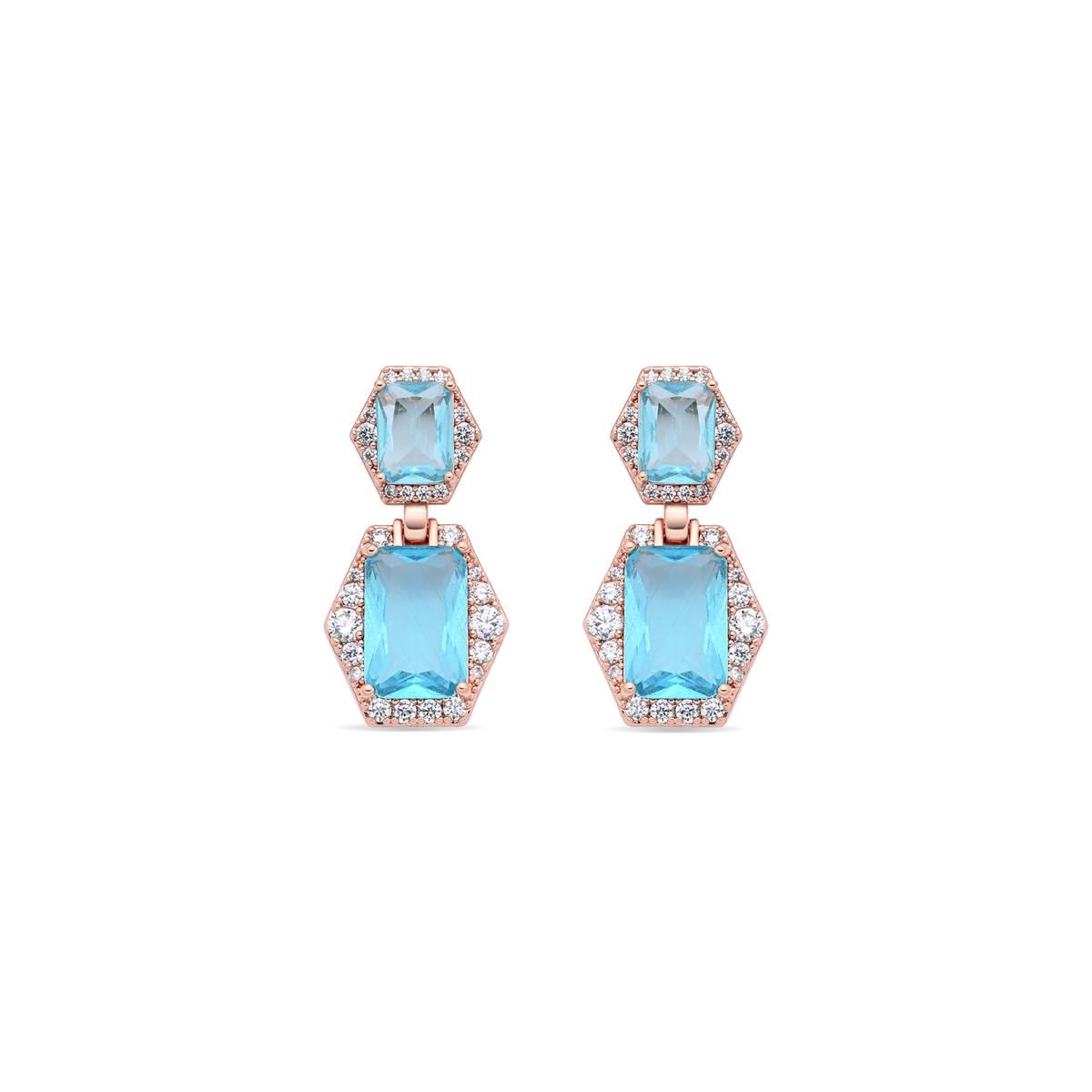 Pendientes Ragrim acabado oro rosa 18k - Ragrim
