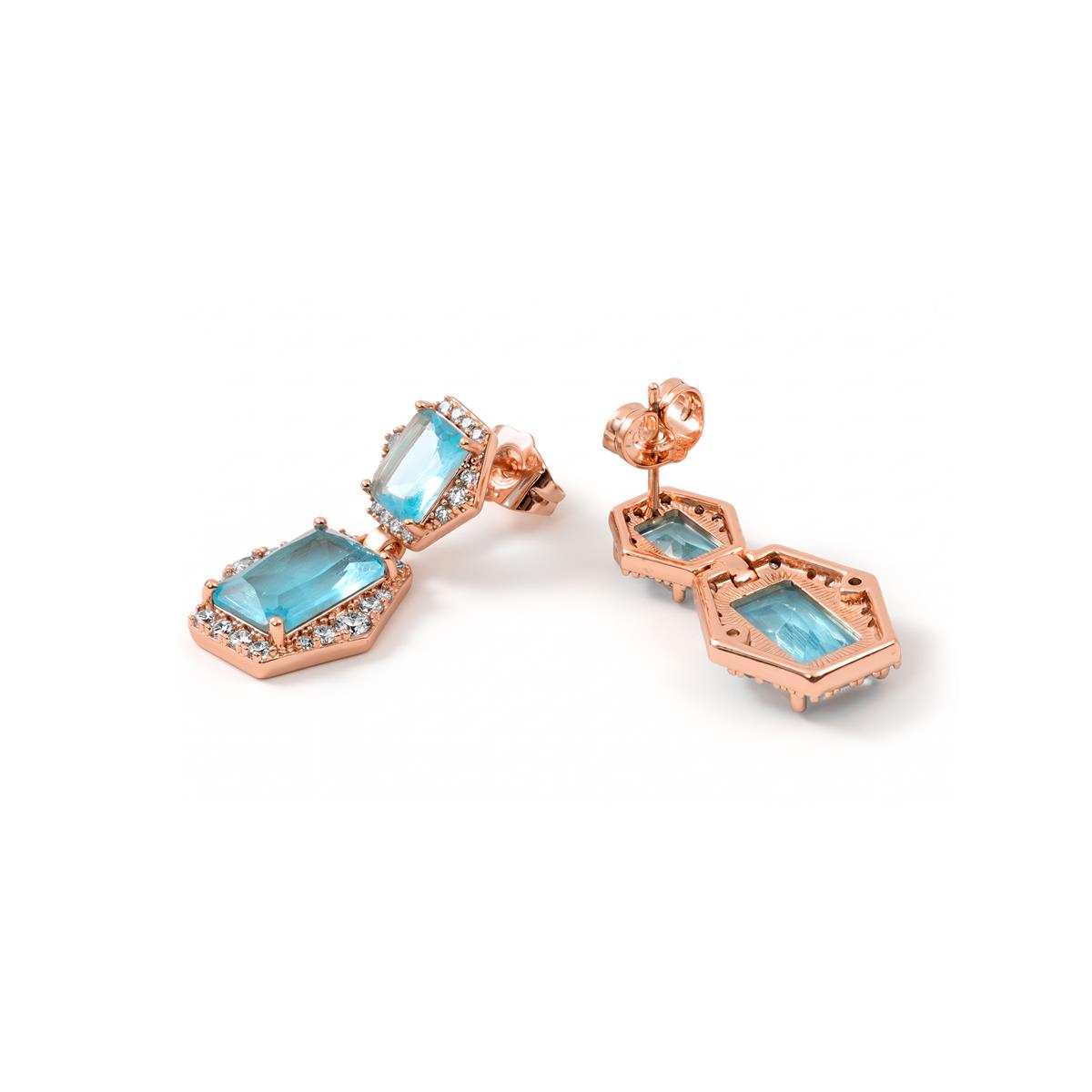 Pendientes Ragrim acabado oro rosa 18k - Ragrim