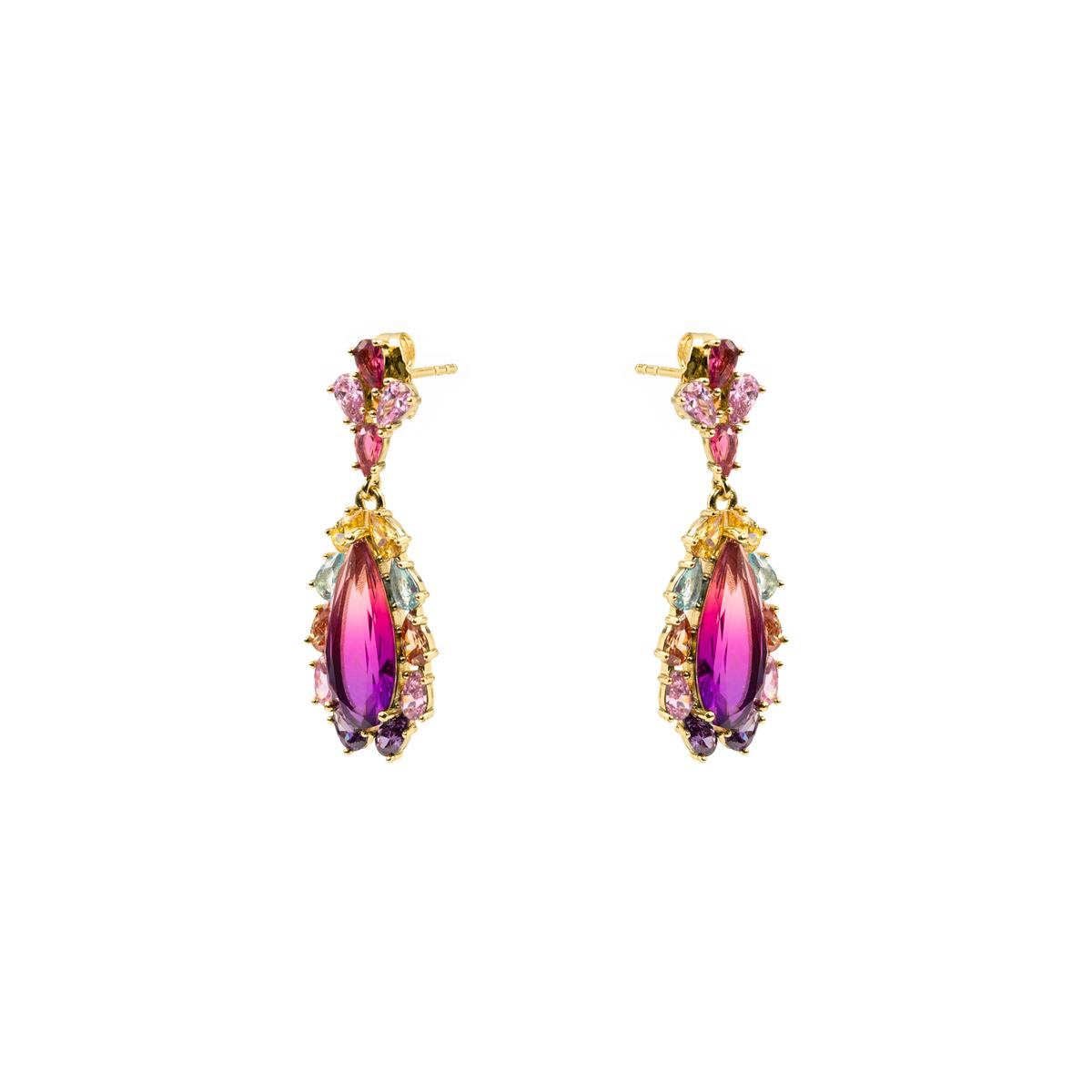 Pendientes Anthe acabado oro rosa 18k - Anthe