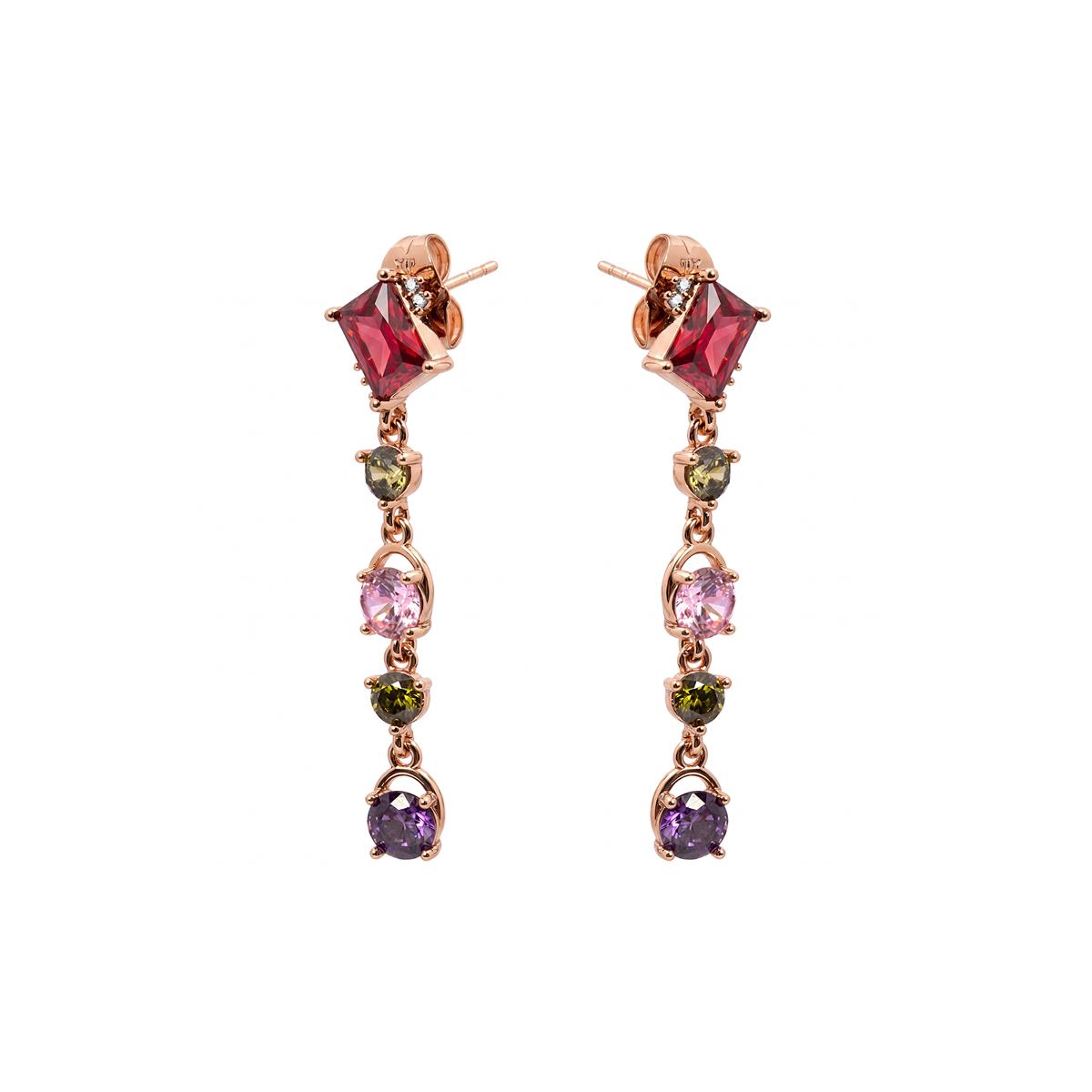 Pendientes Muca acabado oro rosa 18k - Muca