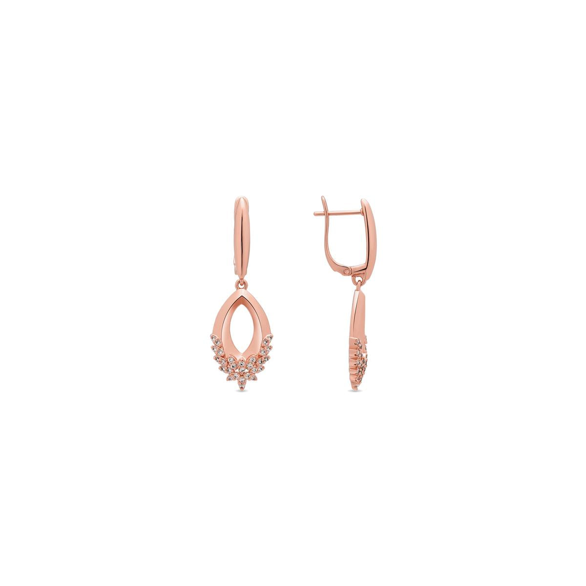 Pendientes Liwen acabado oro rosa 18k - Liwen