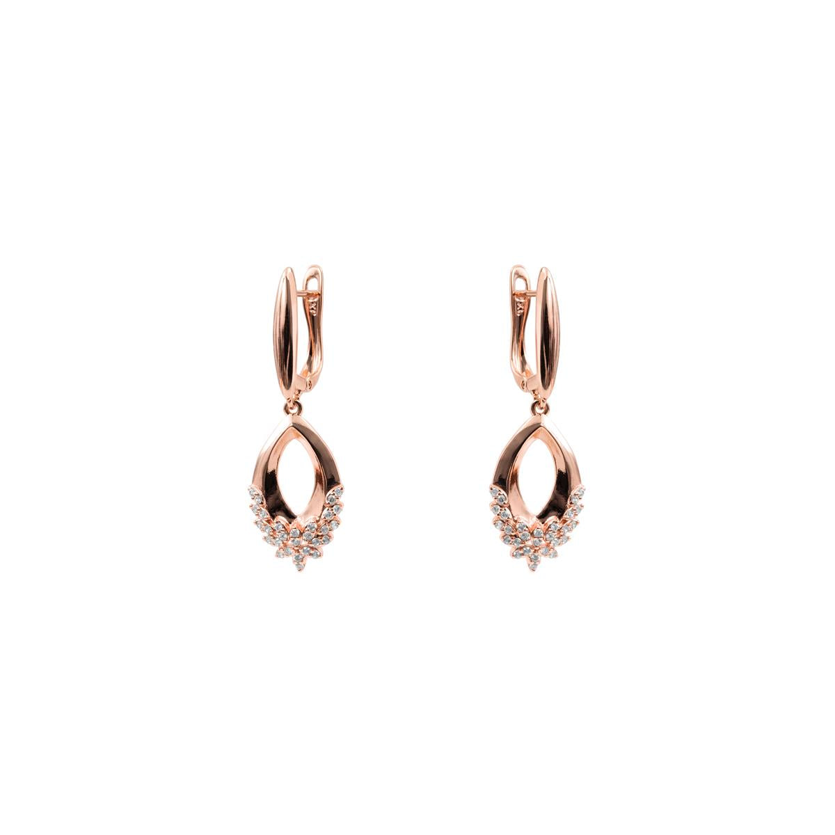 Pendientes Liwen acabado oro rosa 18k - Liwen