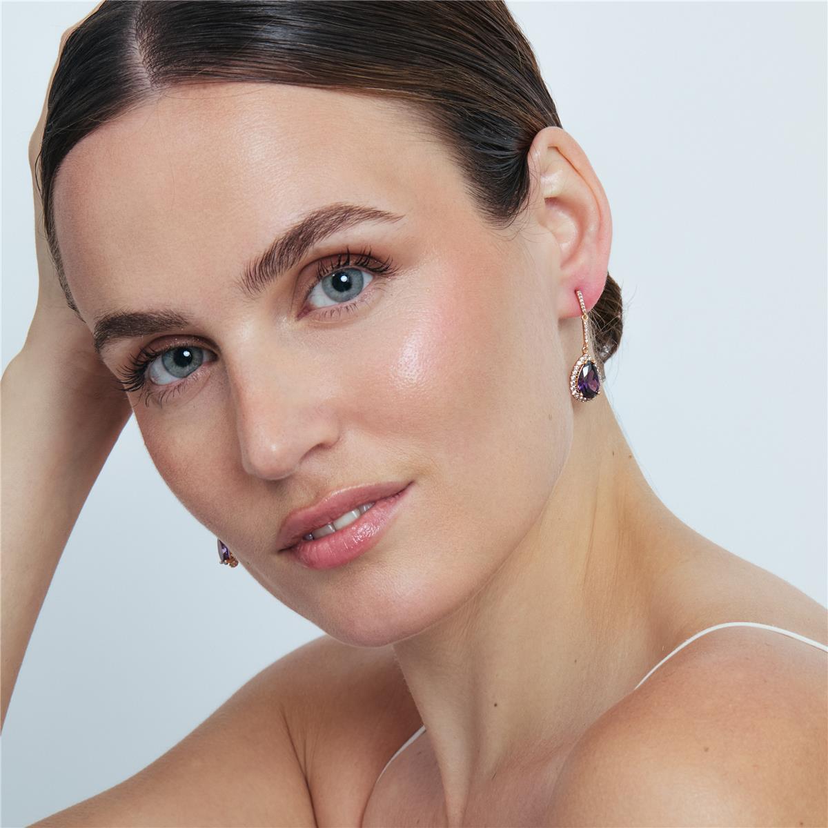 Pendientes Cerbi acabado oro rosa 18k - Cerbi