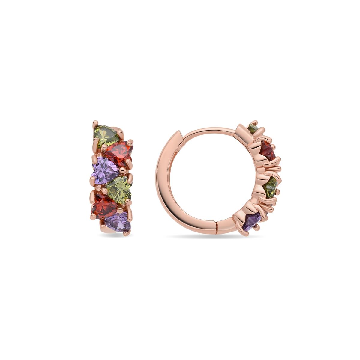 Pendientes Lide acabado oro rosa 18k - Lide