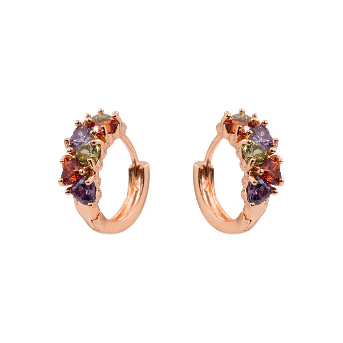 Pendientes Lide acabado oro rosa 18k - Lide