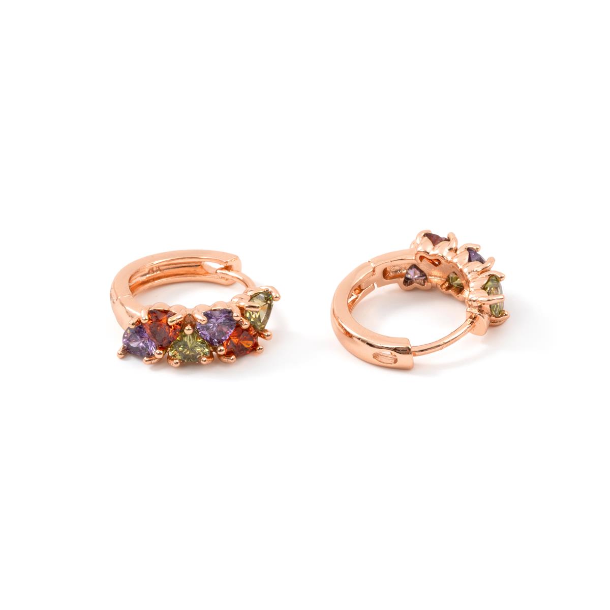 Pendientes Lide acabado oro rosa 18k - Lide
