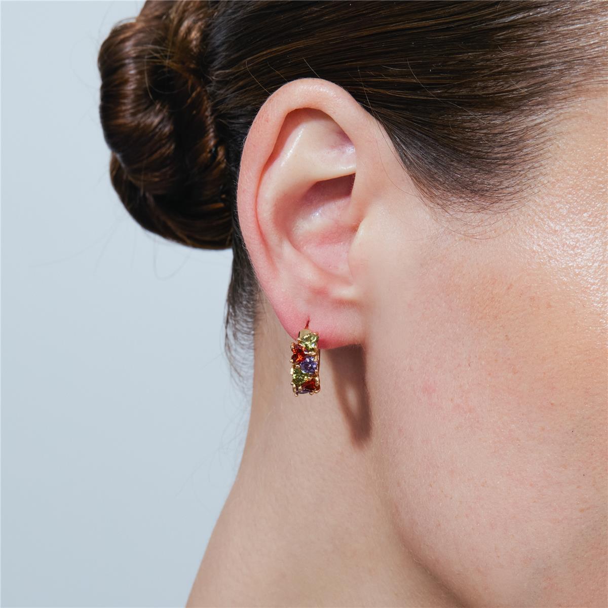 Pendientes Lide acabado oro rosa 18k - Lide
