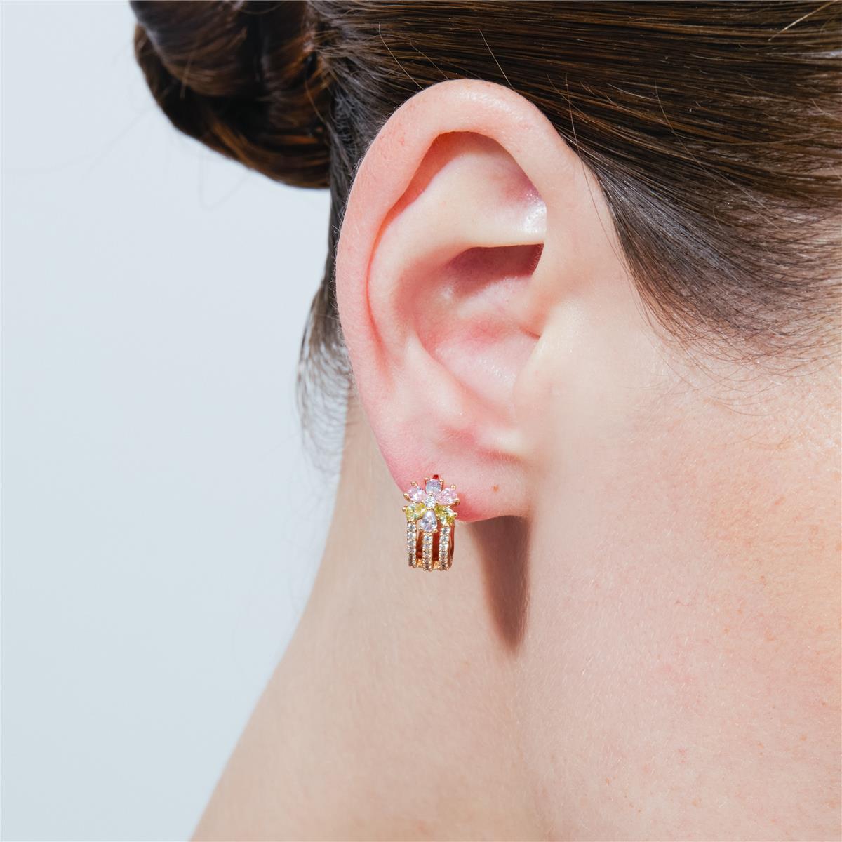 Pendientes Thideo acabado oro rosa 18k - Thideo