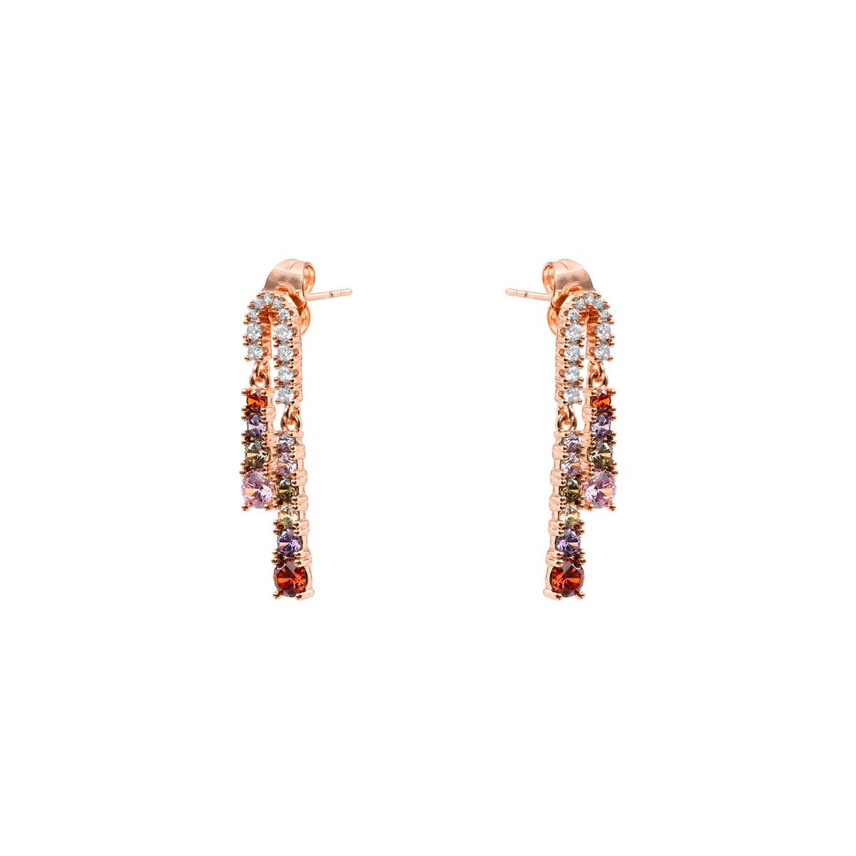 Pendientes Rixo acabado oro rosa 18k - Rixo