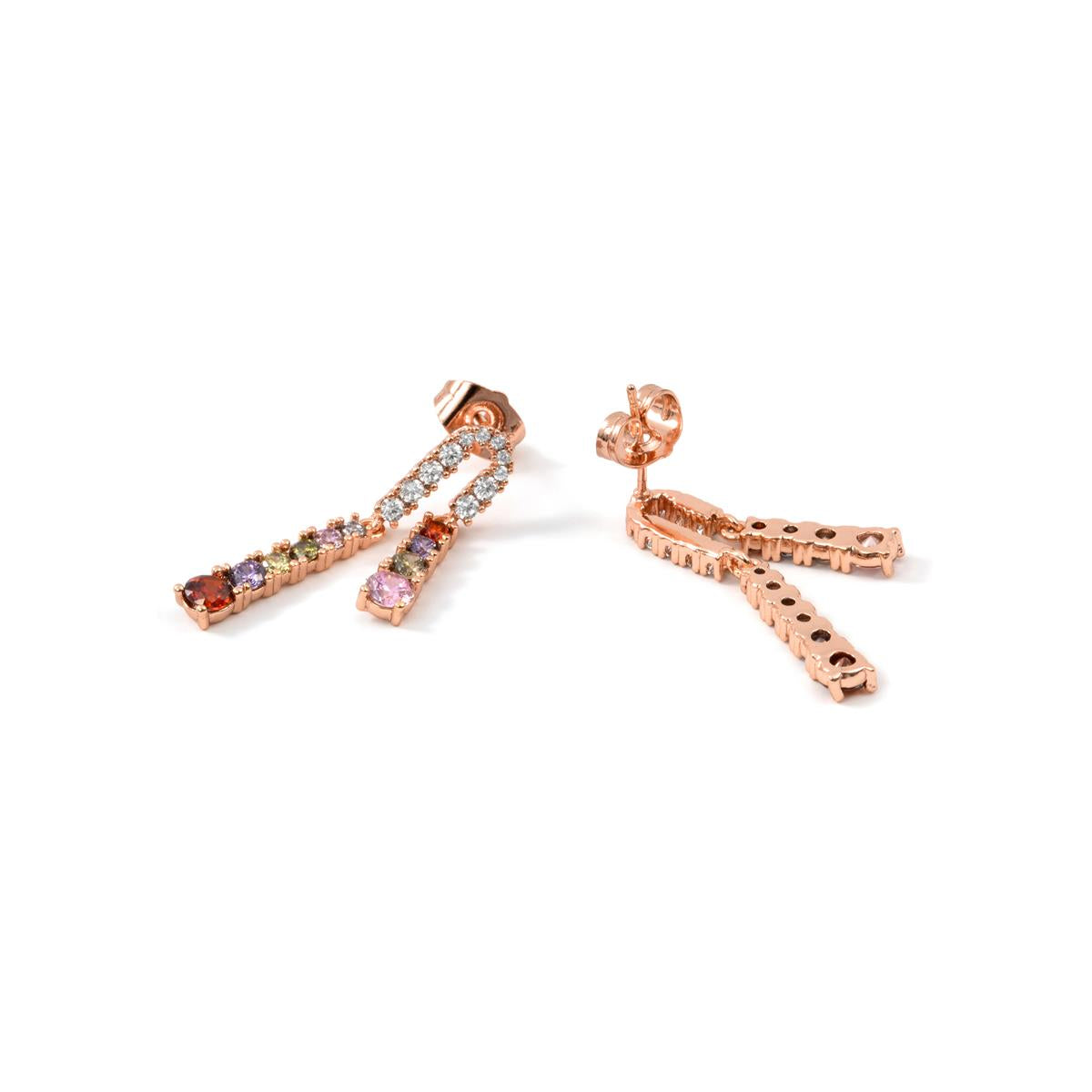 Pendientes Rixo acabado oro rosa 18k - Rixo