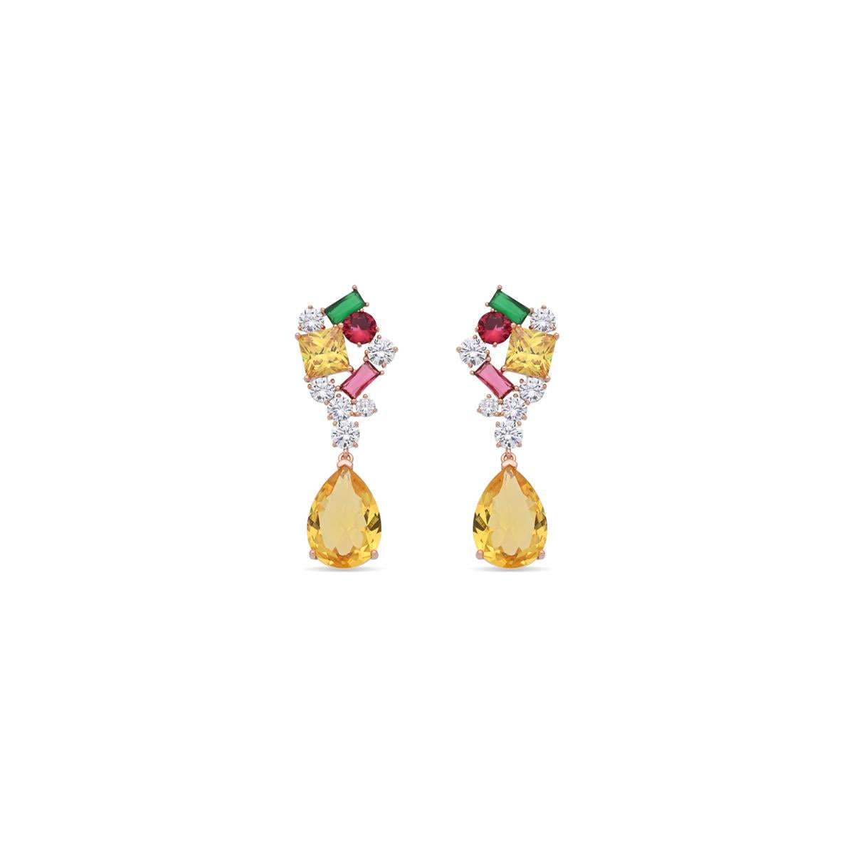 Pendientes Lamon acabado oro rosa 18k - Lamon