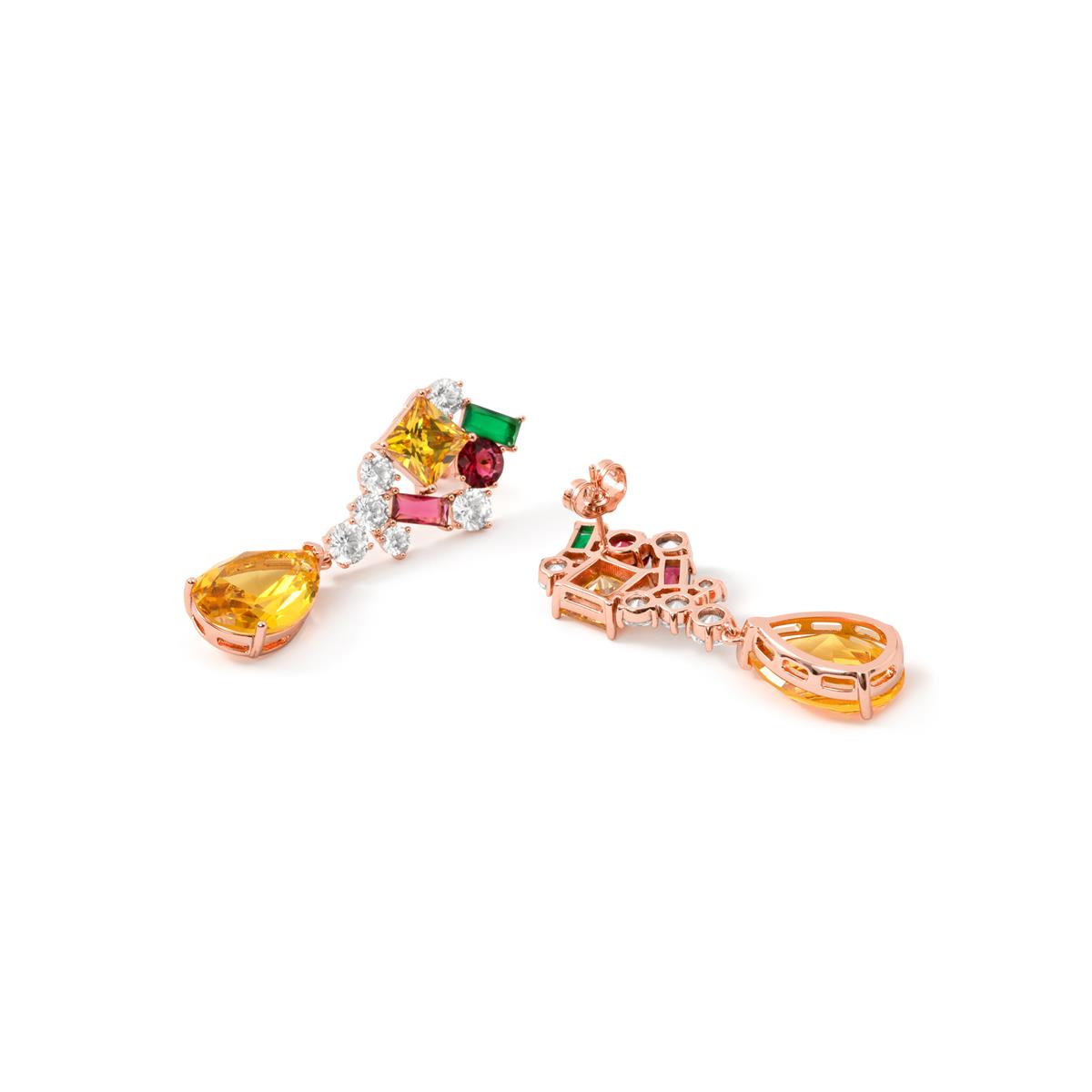 Pendientes Lamon acabado oro rosa 18k - Lamon
