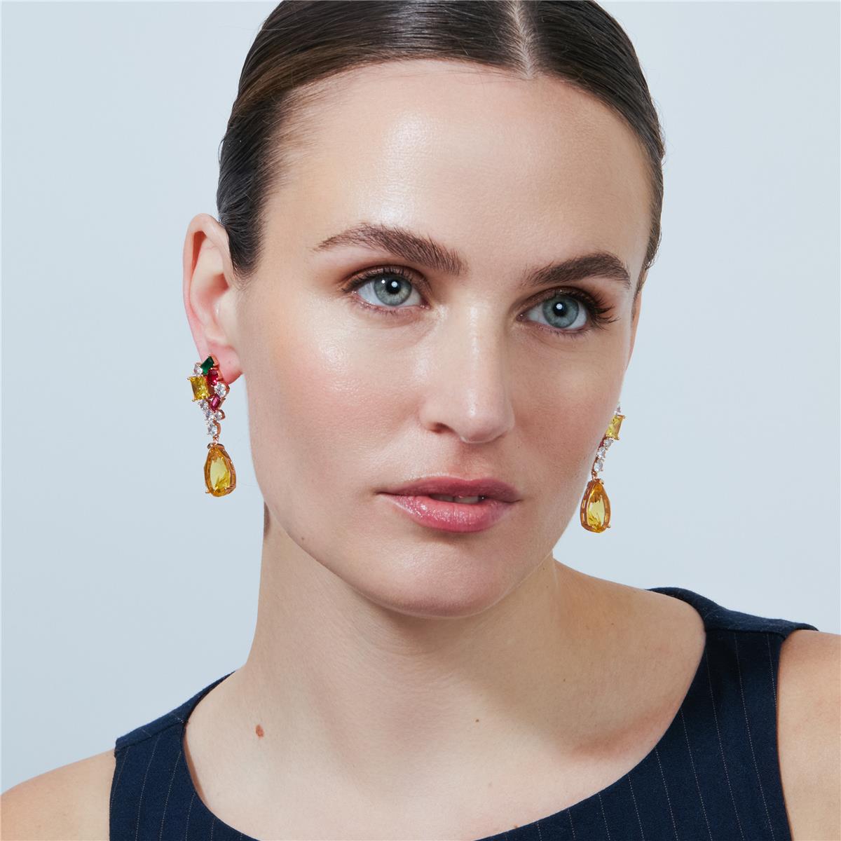 Pendientes Lamon acabado oro rosa 18k - Lamon