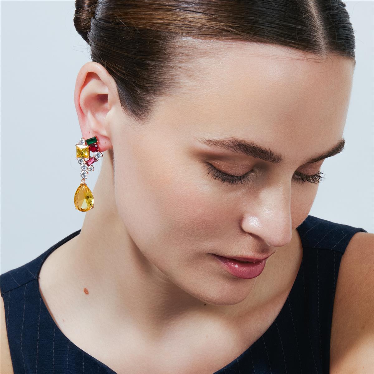 Pendientes Lamon acabado oro rosa 18k - Lamon