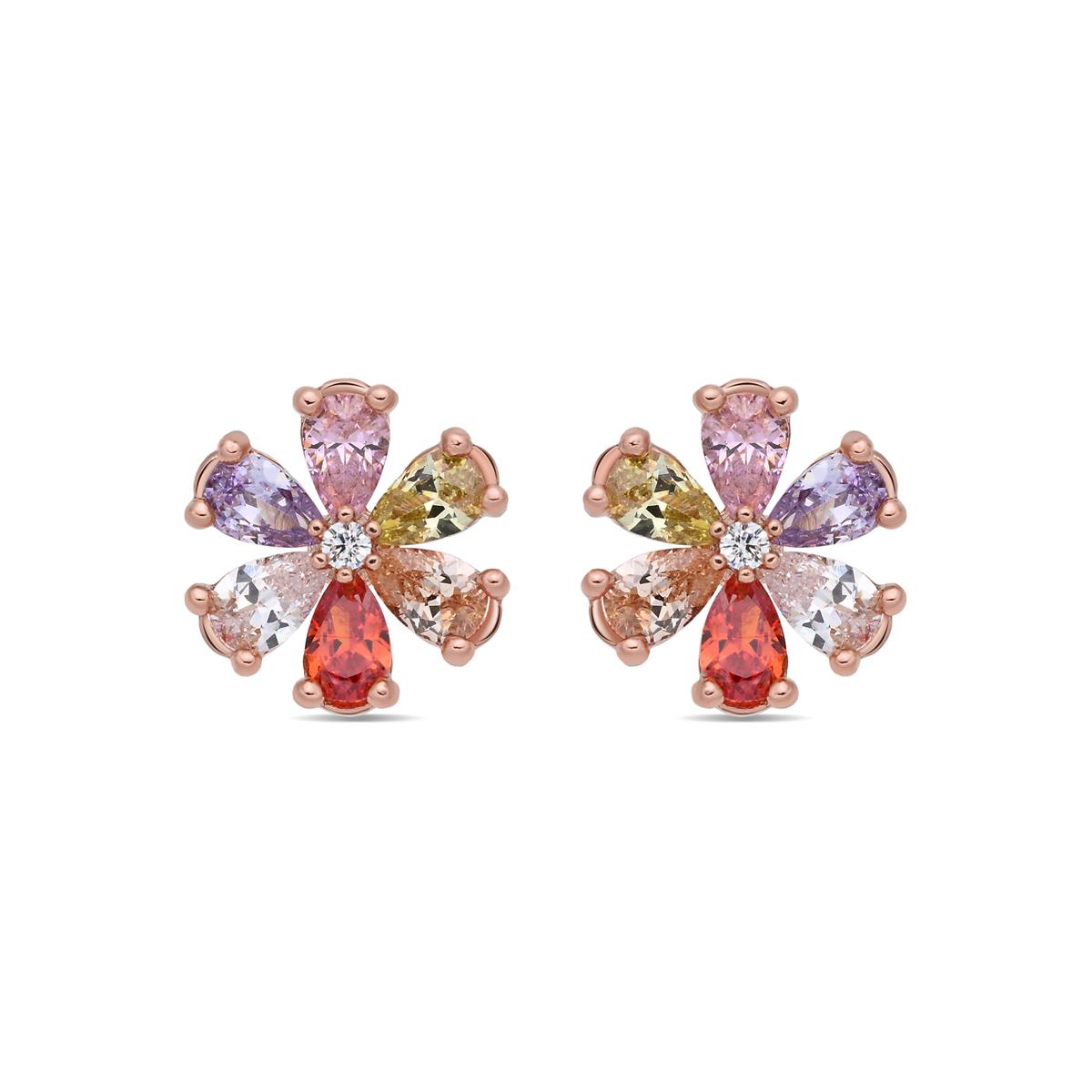 Pendientes Coal acabado oro rosa 18k - Coal