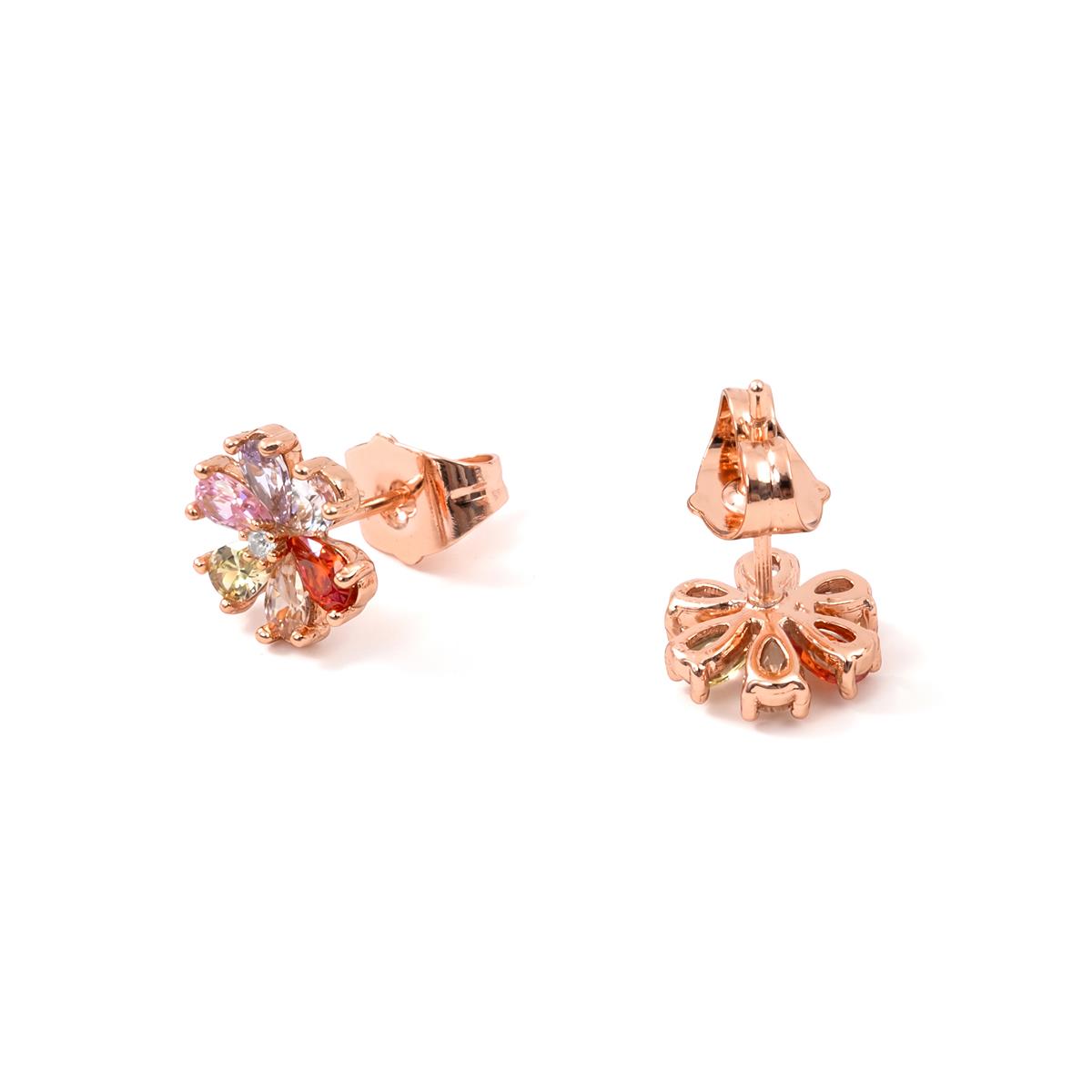 Pendientes Coal acabado oro rosa 18k - Coal