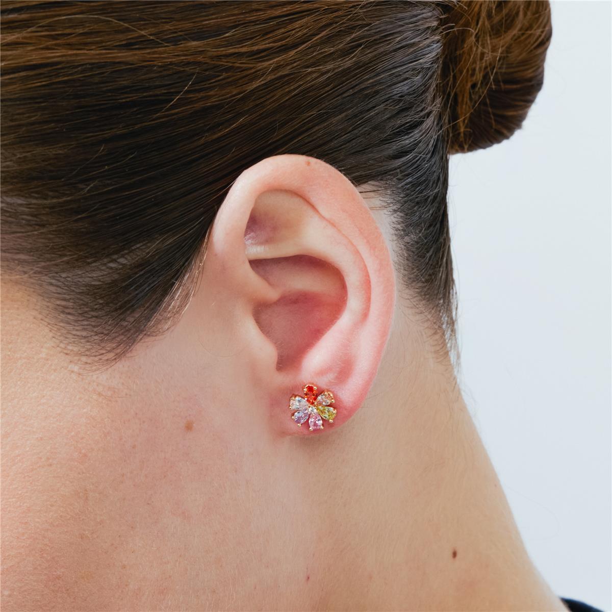 Pendientes Coal acabado oro rosa 18k - Coal