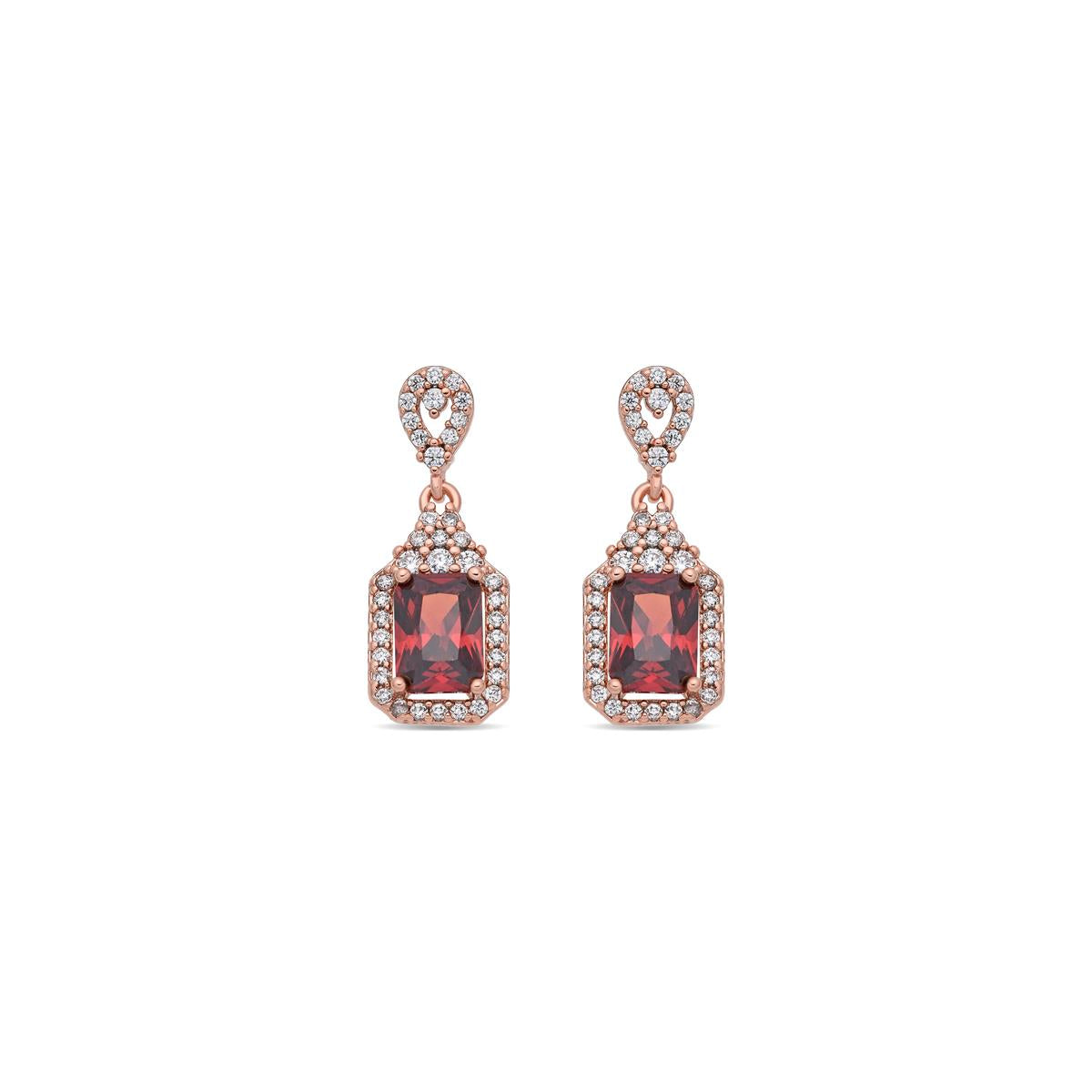 Pendientes Lely acabado oro rosa 18k - Lely