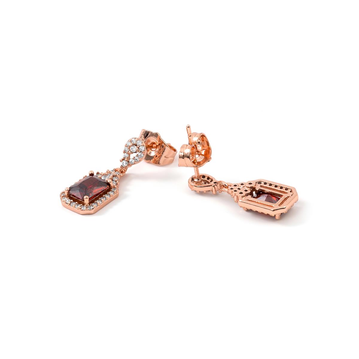 Pendientes Lely acabado oro rosa 18k - Lely