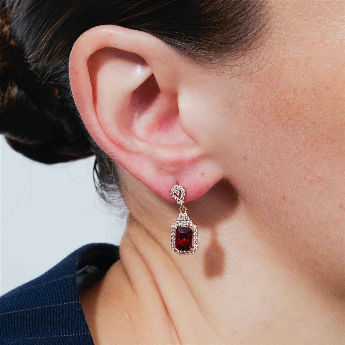 Pendientes Lely acabado oro rosa 18k - Lely
