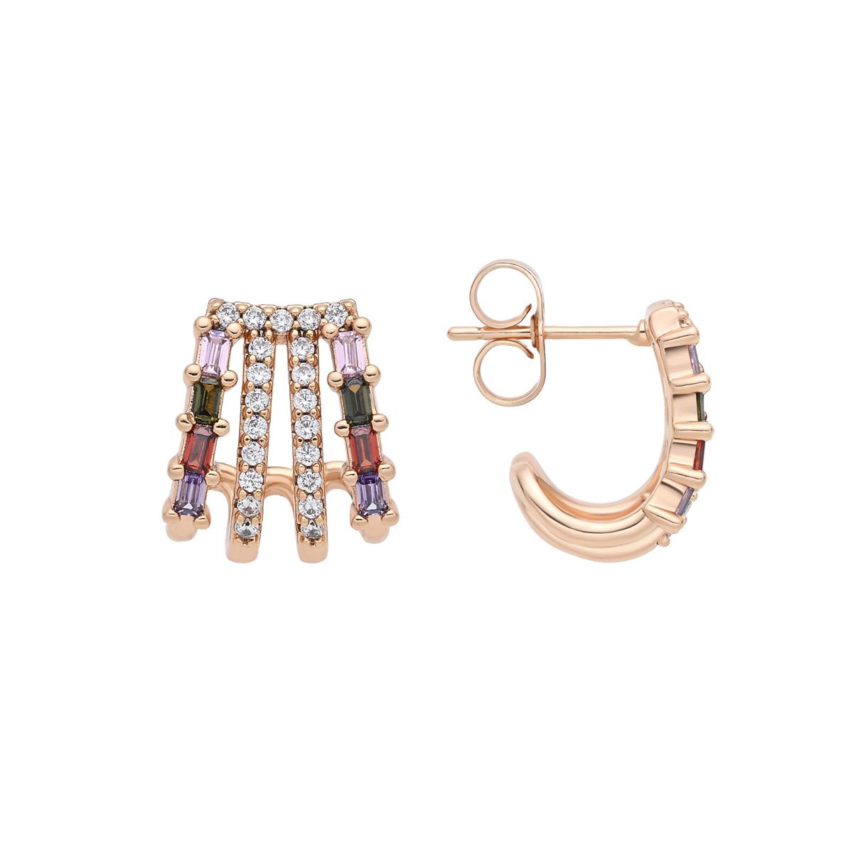 Pendientes Drukva acabado oro rosa 18k - Drukva