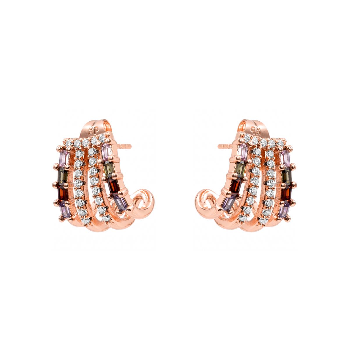 Pendientes Drukva acabado oro rosa 18k - Drukva