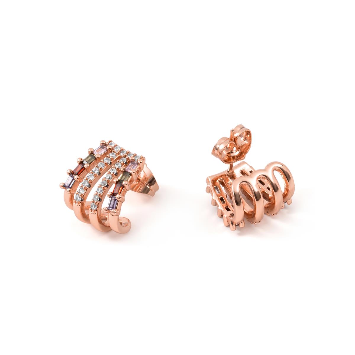 Pendientes Drukva acabado oro rosa 18k - Drukva