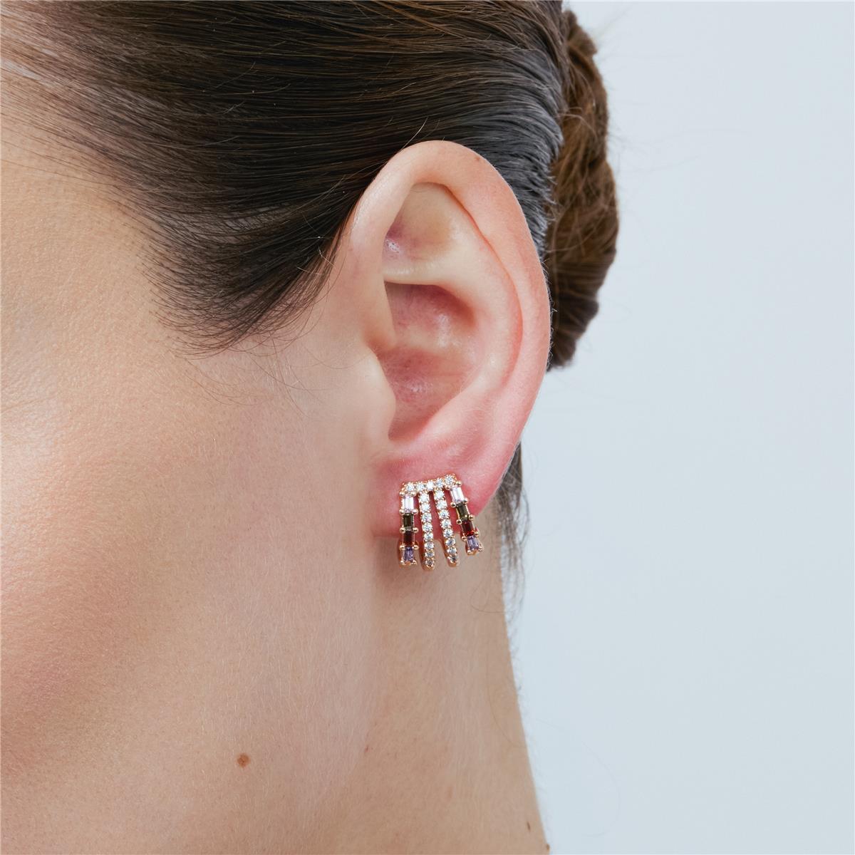 Pendientes Drukva acabado oro rosa 18k - Drukva