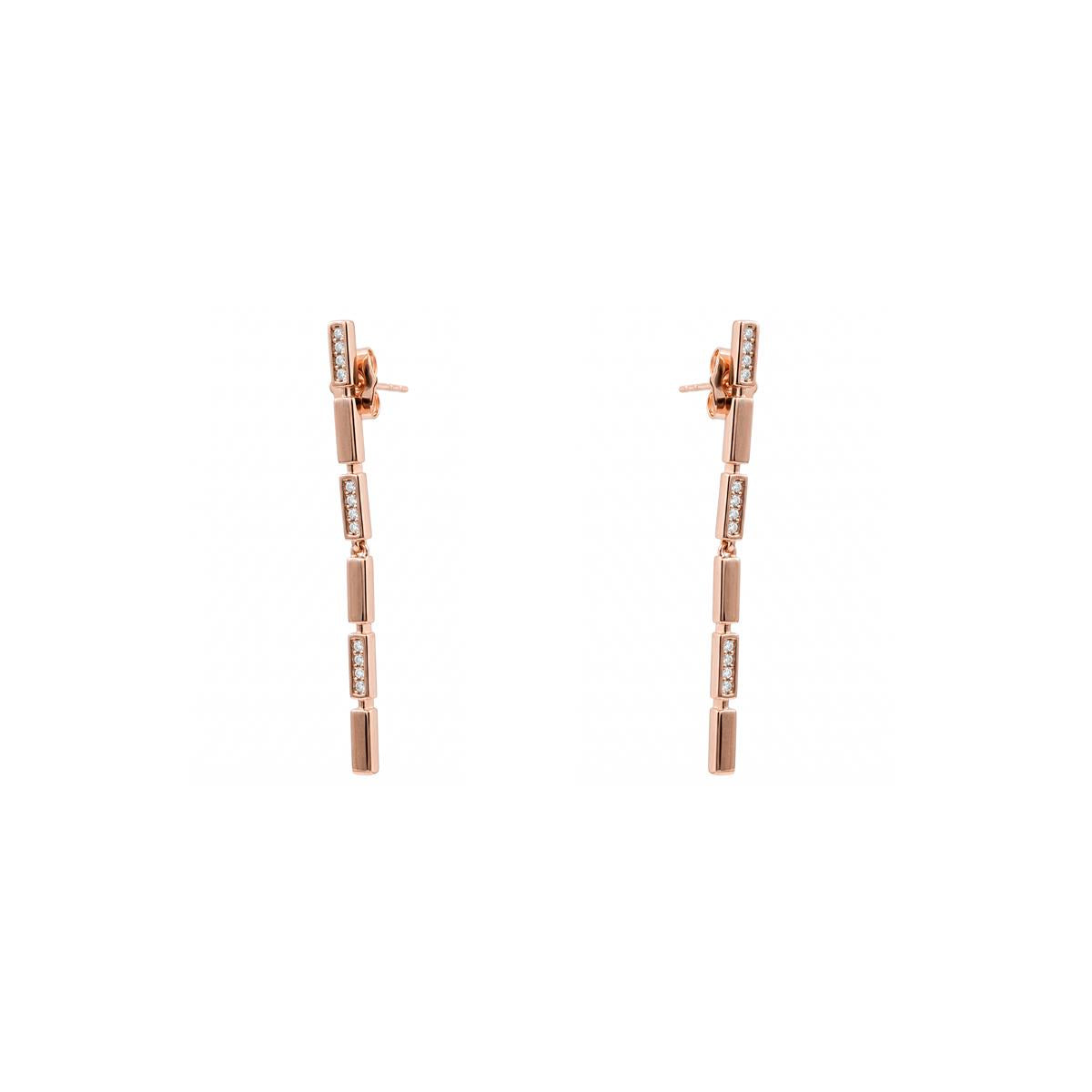 Pendientes Shahjal acabado oro rosa 18k - Shahjal