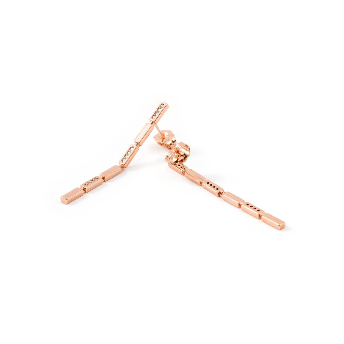 Pendientes Shahjal acabado oro rosa 18k - Shahjal