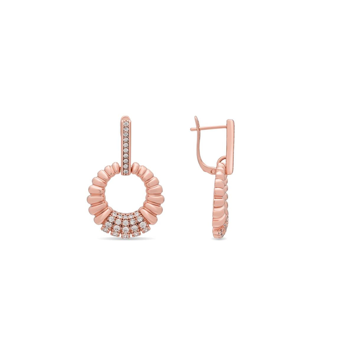 Pendientes Ritan acabado oro rosa 18k - Ritan