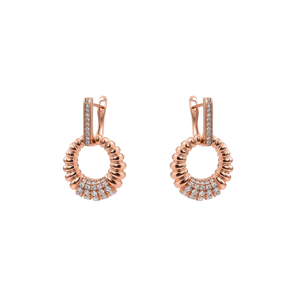 Pendientes Ritan acabado oro rosa 18k - Ritan
