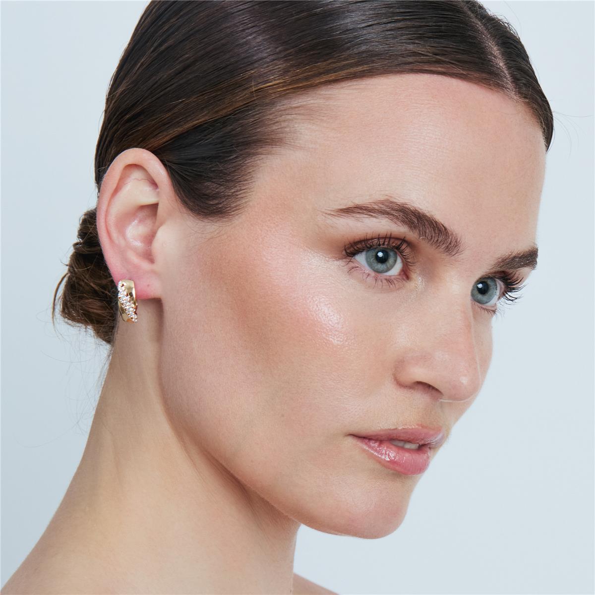 Pendientes Dibras acabado oro rosa 18k - Dibras BLANCO