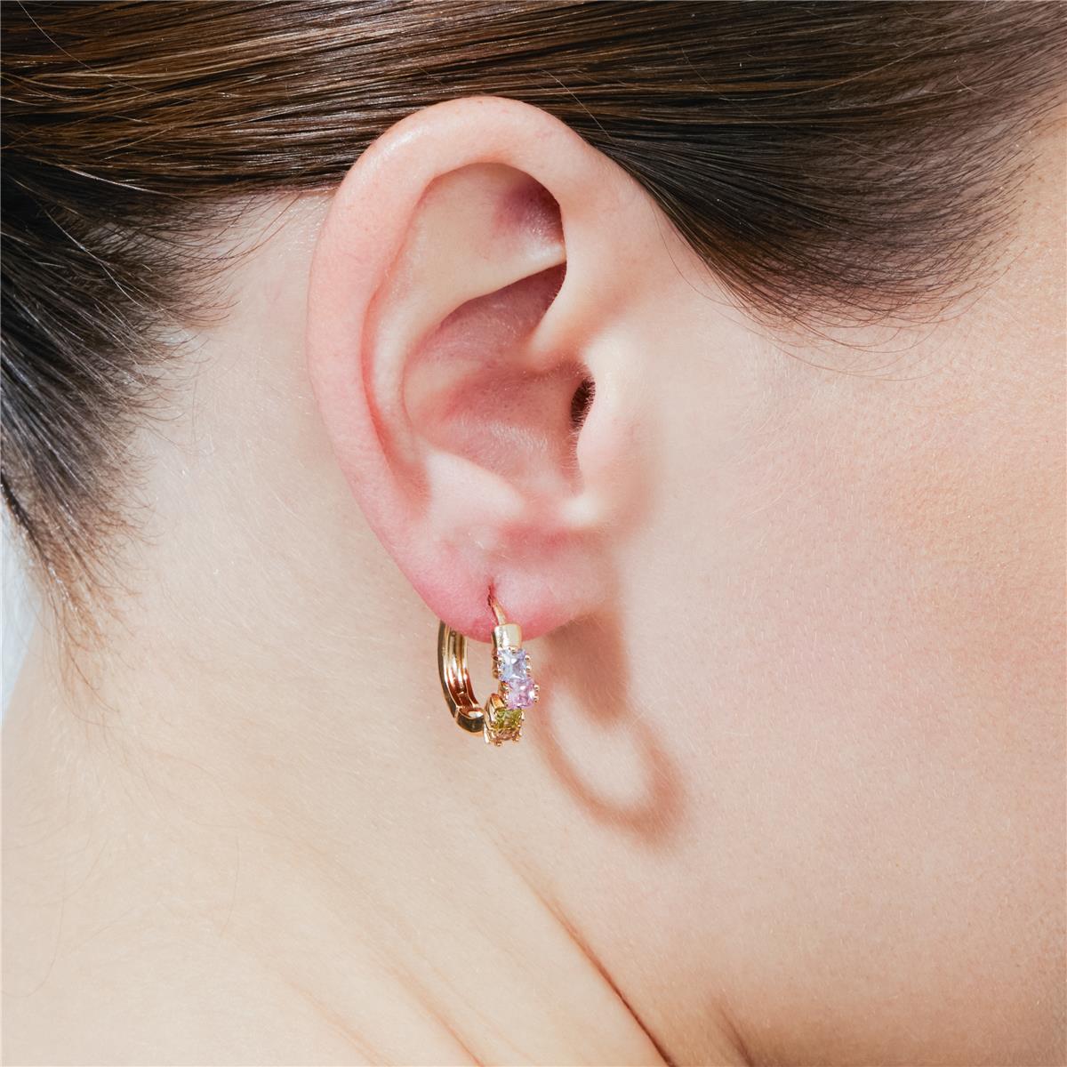 Pendientes Ronxa acabado oro rosa 18k - Ronxa