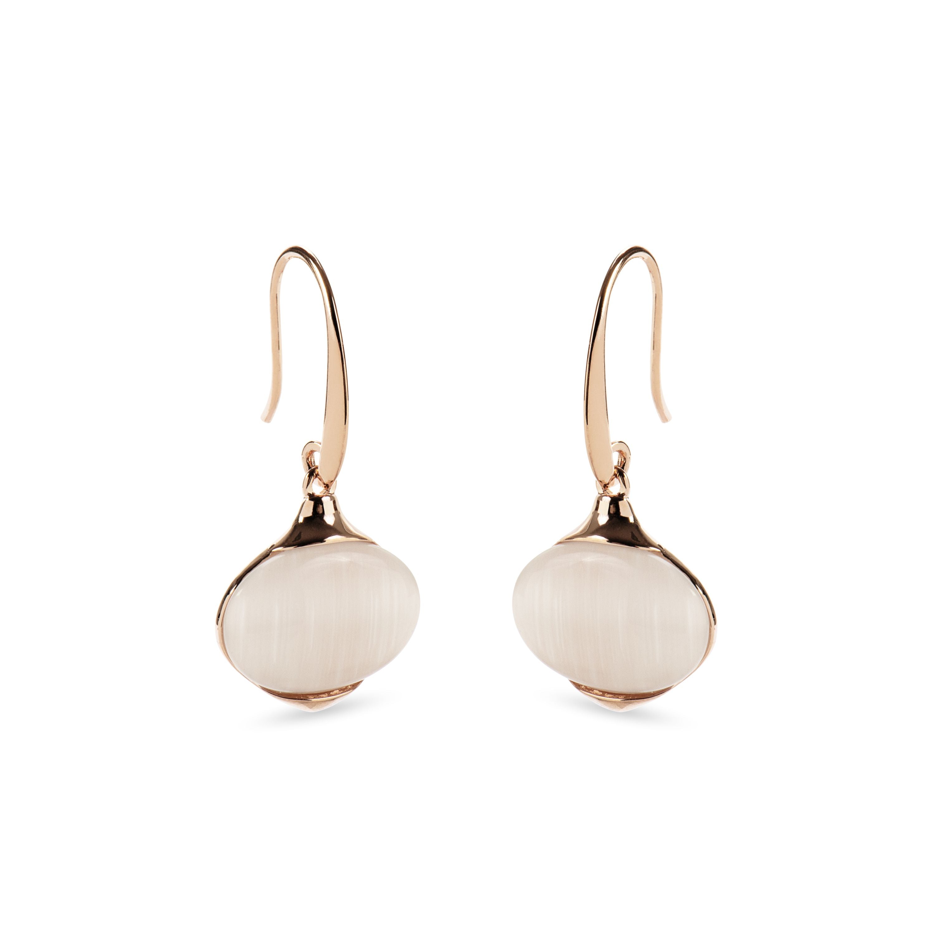Cat Eye Earrings finished in 18K rose gold - Jelani