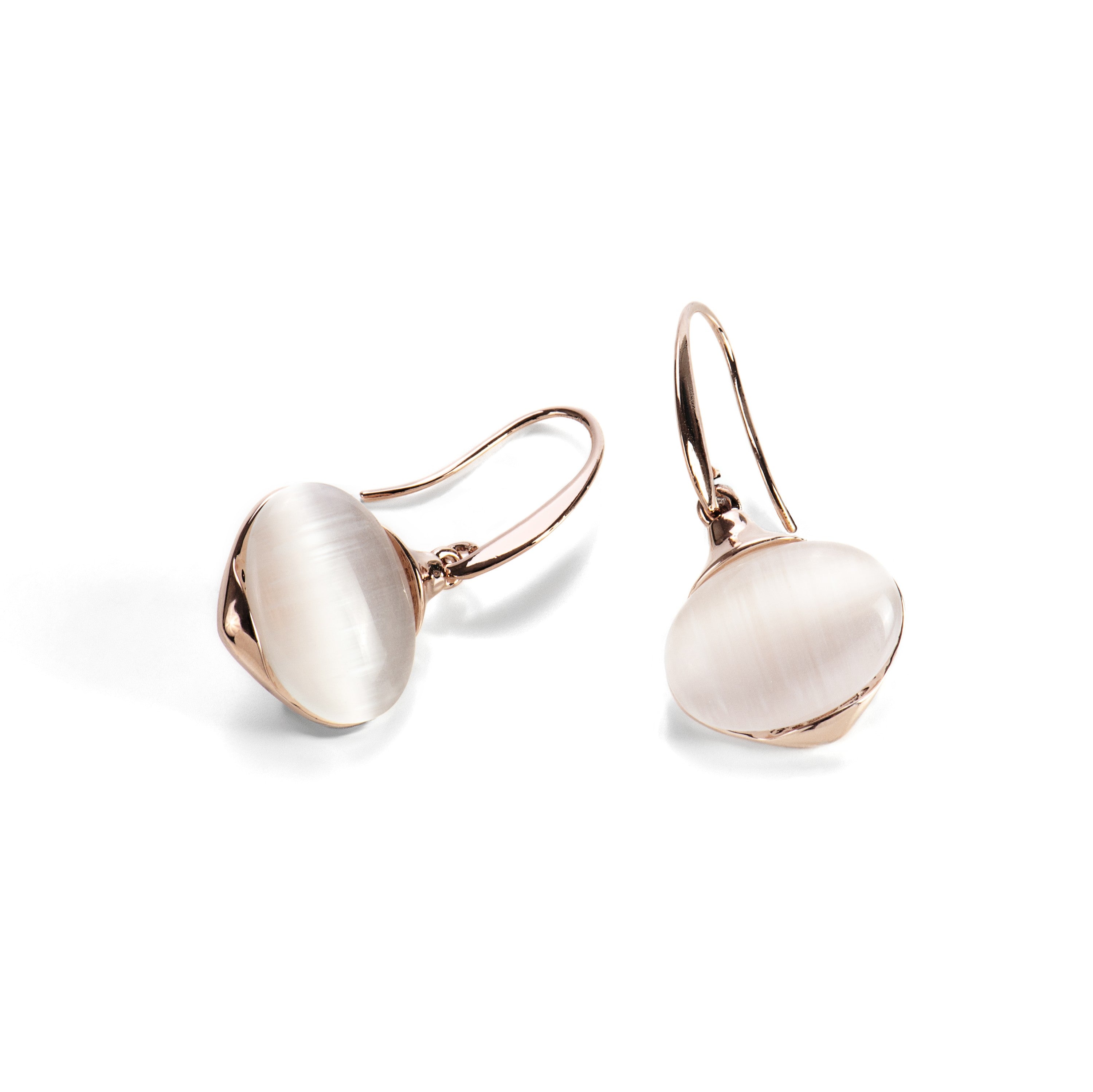 Cat Eye Earrings finished in 18K rose gold - Jelani