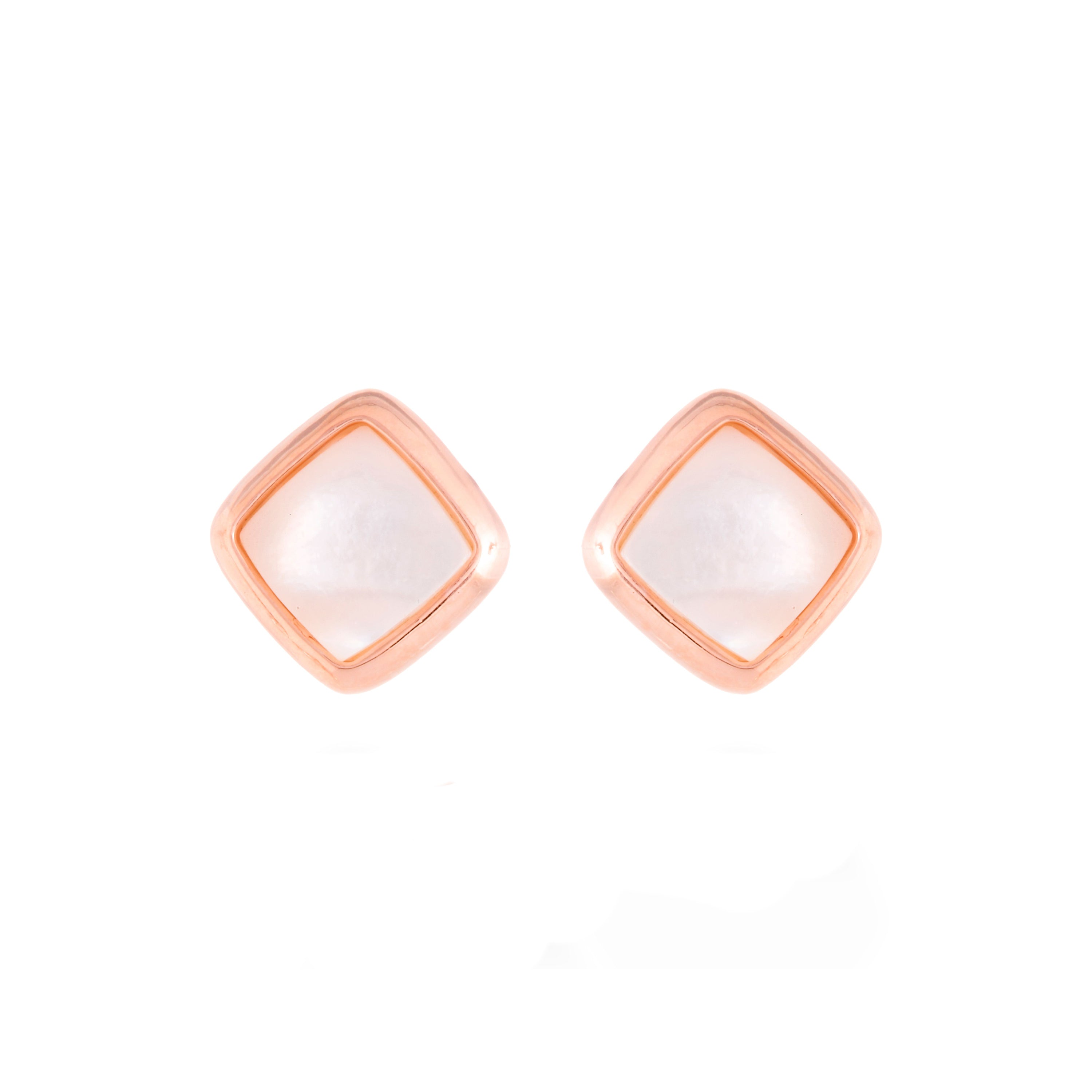 Cat Eye Earrings finished in 18K rose gold - Mosi