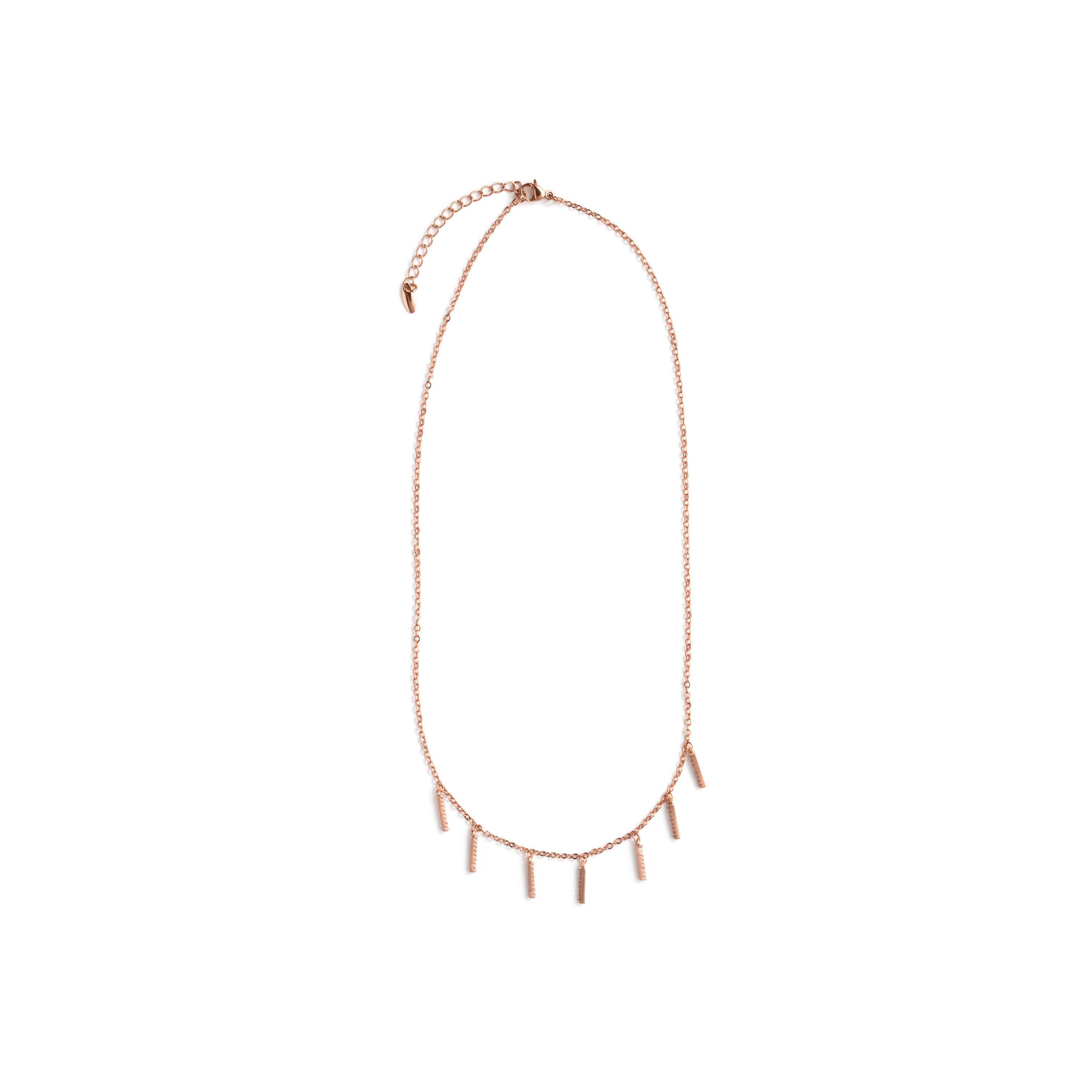 Collier en zircon brillant finition or rose 18 carats - Rambol