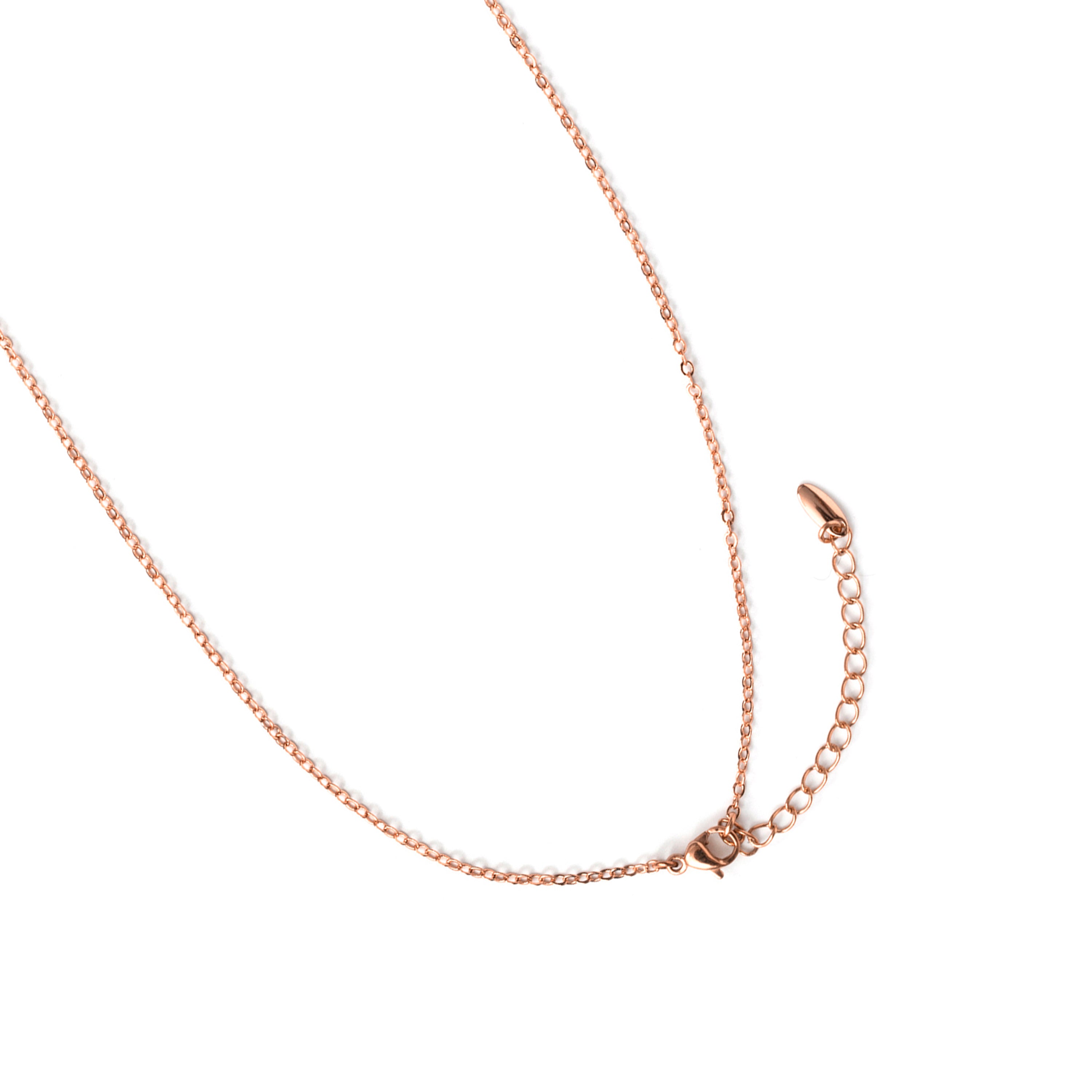 Collier en zircon brillant finition or rose 18 carats - Rambol