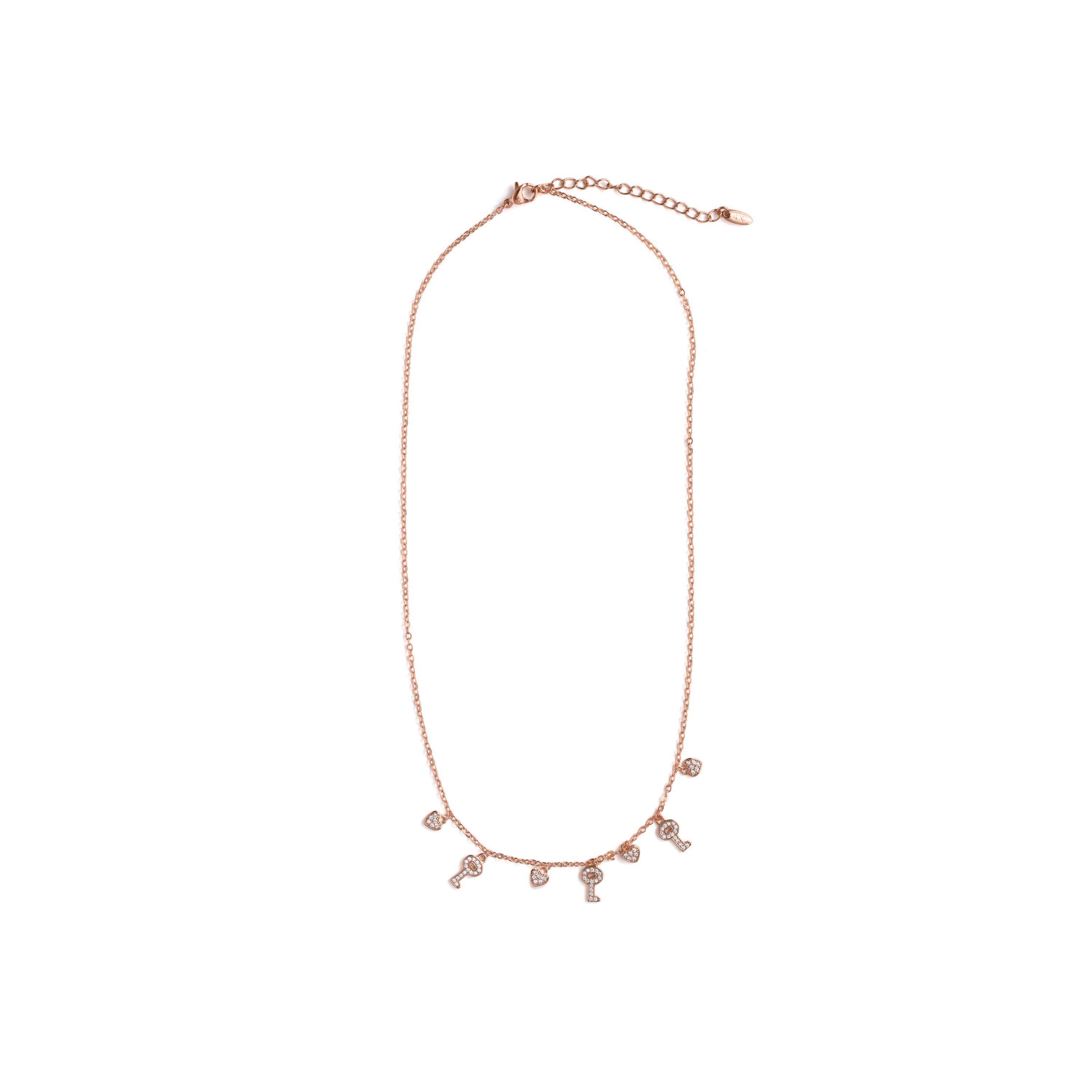 Collier en zircon brillant finition or rose 18 carats - Muraz