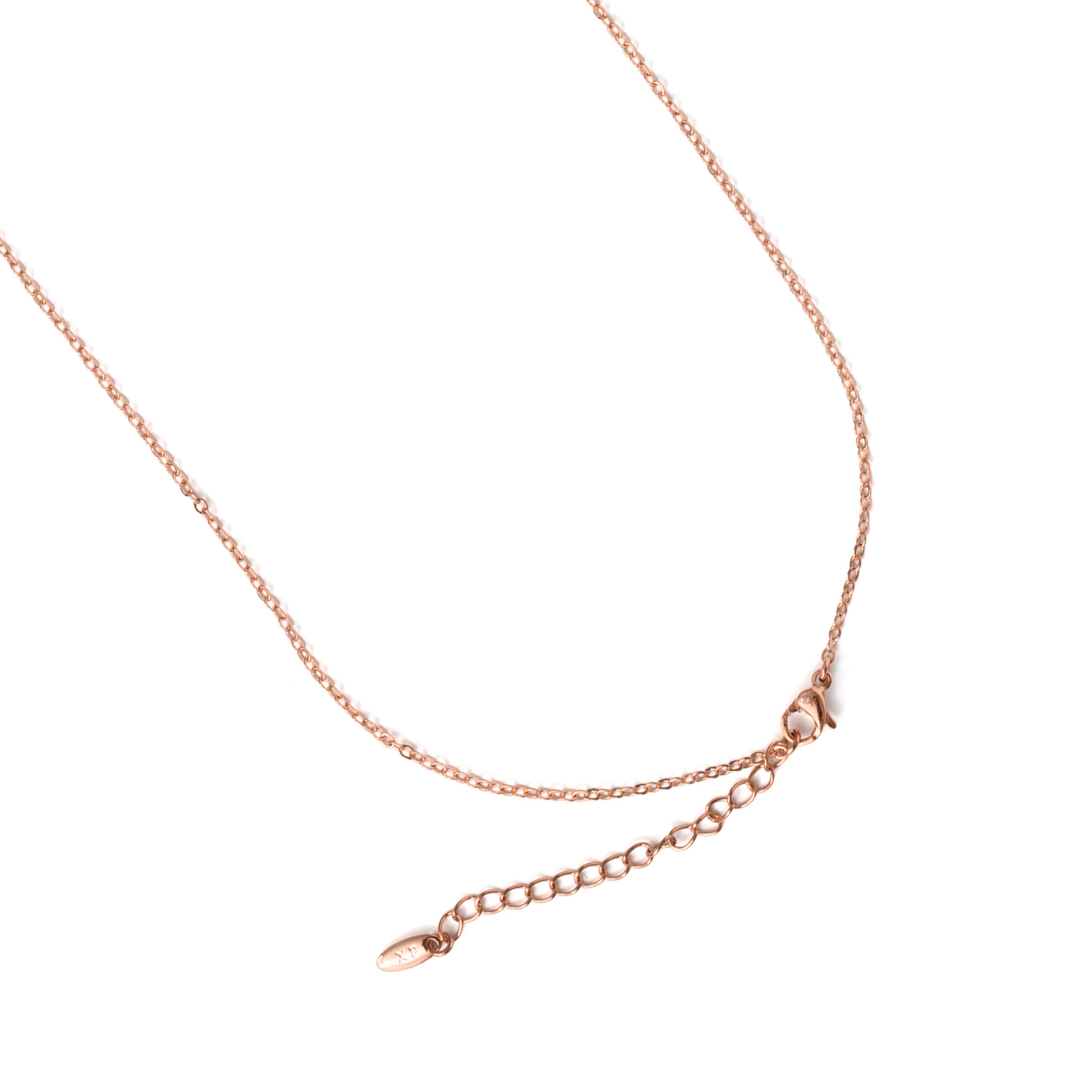 Collier en zircon brillant finition or rose 18 carats - Muraz